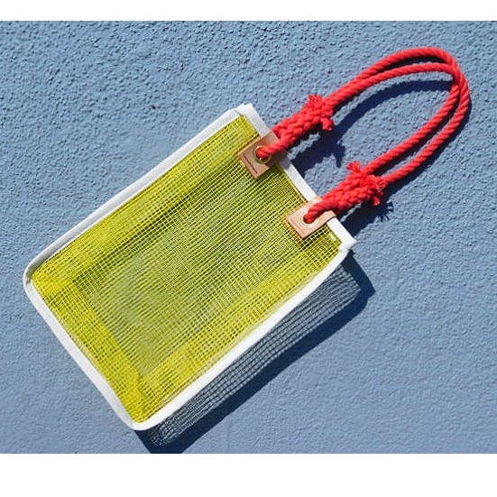 KNOT bag（網）＜Sサイズ＞　イエロー×レッド