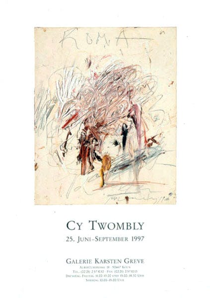 Cy Twombly: 展覧会 ポスター