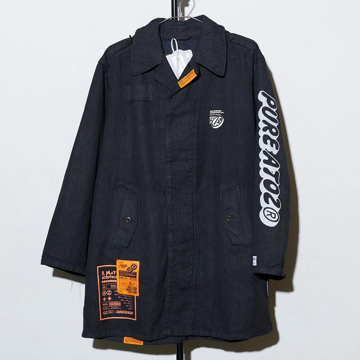 A2Z™ x BODYSONG. STAFF COAT グレー(rain black)