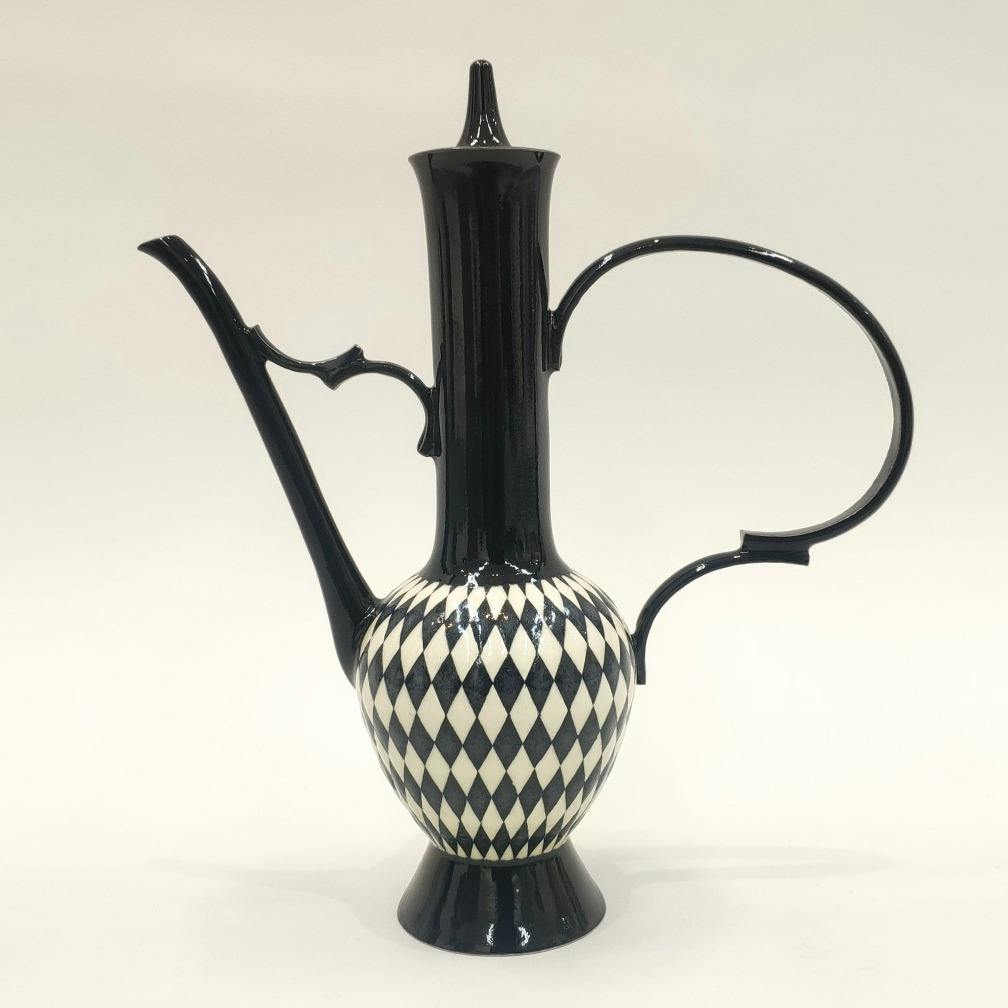 白黒ダイヤ柄 象嵌水注