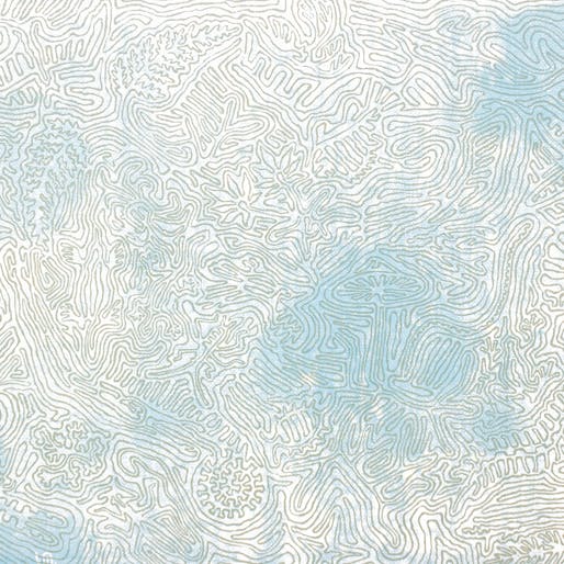 くもをツカムはなし  *from group exhibition "Linocut" at Gallery Nomart