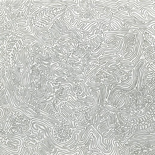 ながれのヨドミに  *from group exhibition "Linocut" at Gallery Nomart