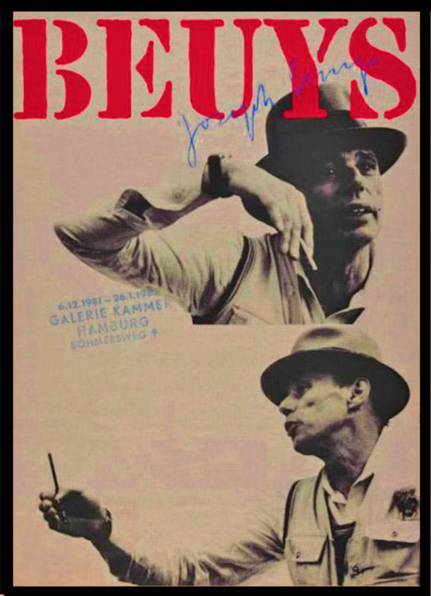 Joseph Beuys: Galerie Kammer Hamburg, 1981 ポスター