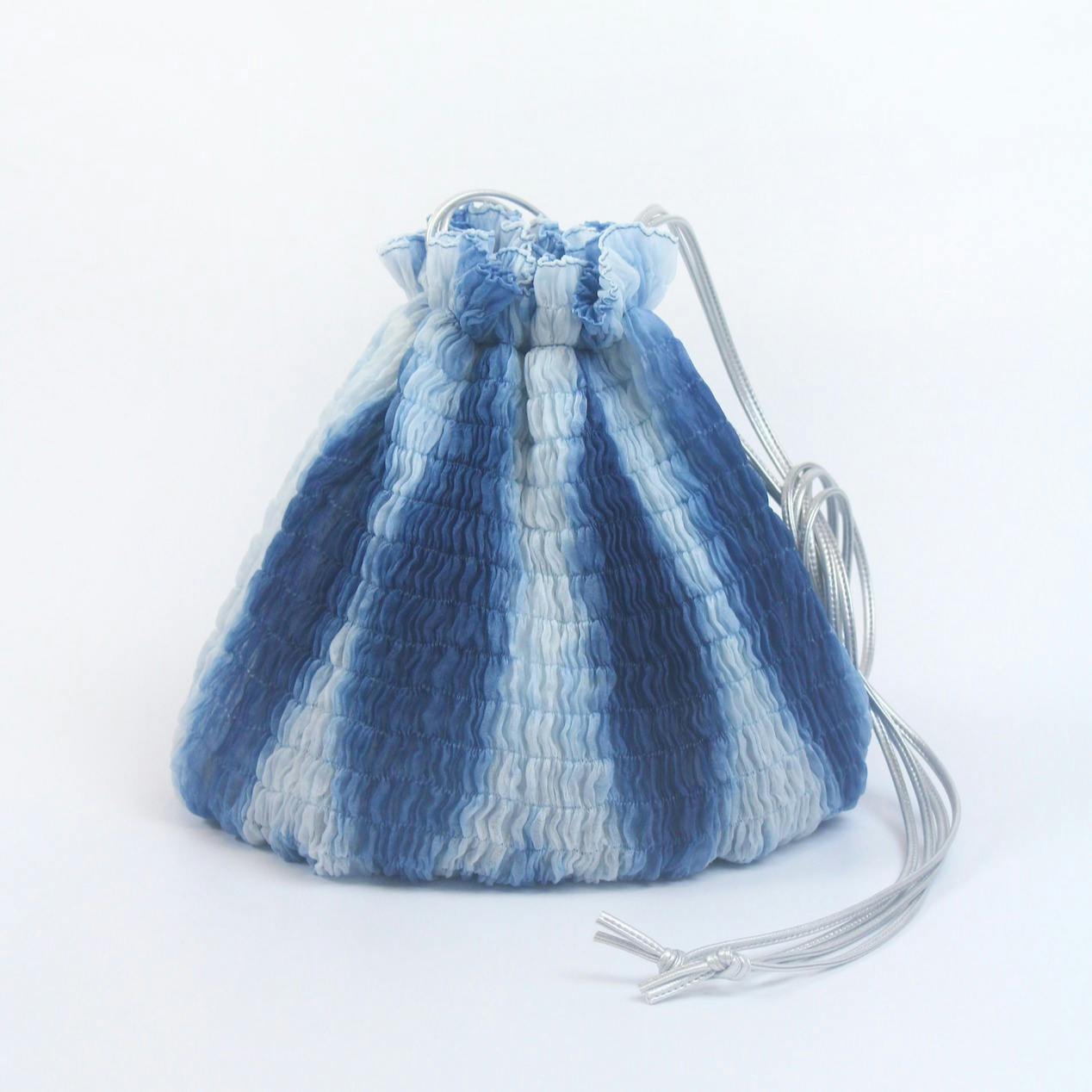 shibori shoulder 巾着