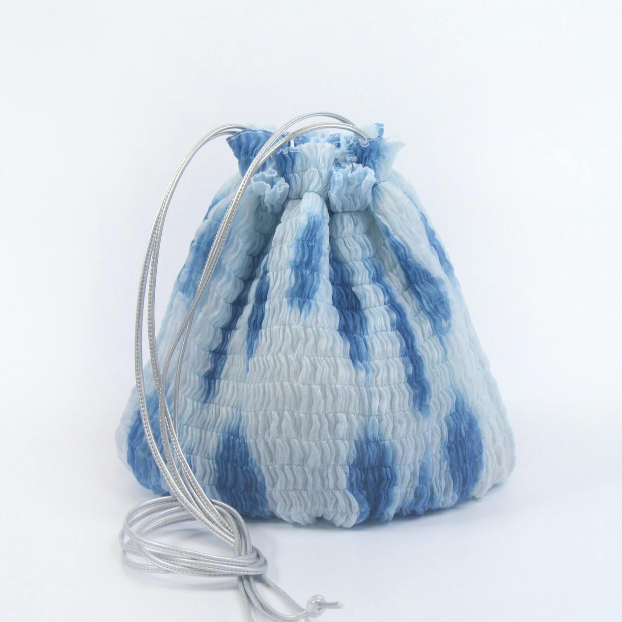 shibori shoulder 巾着