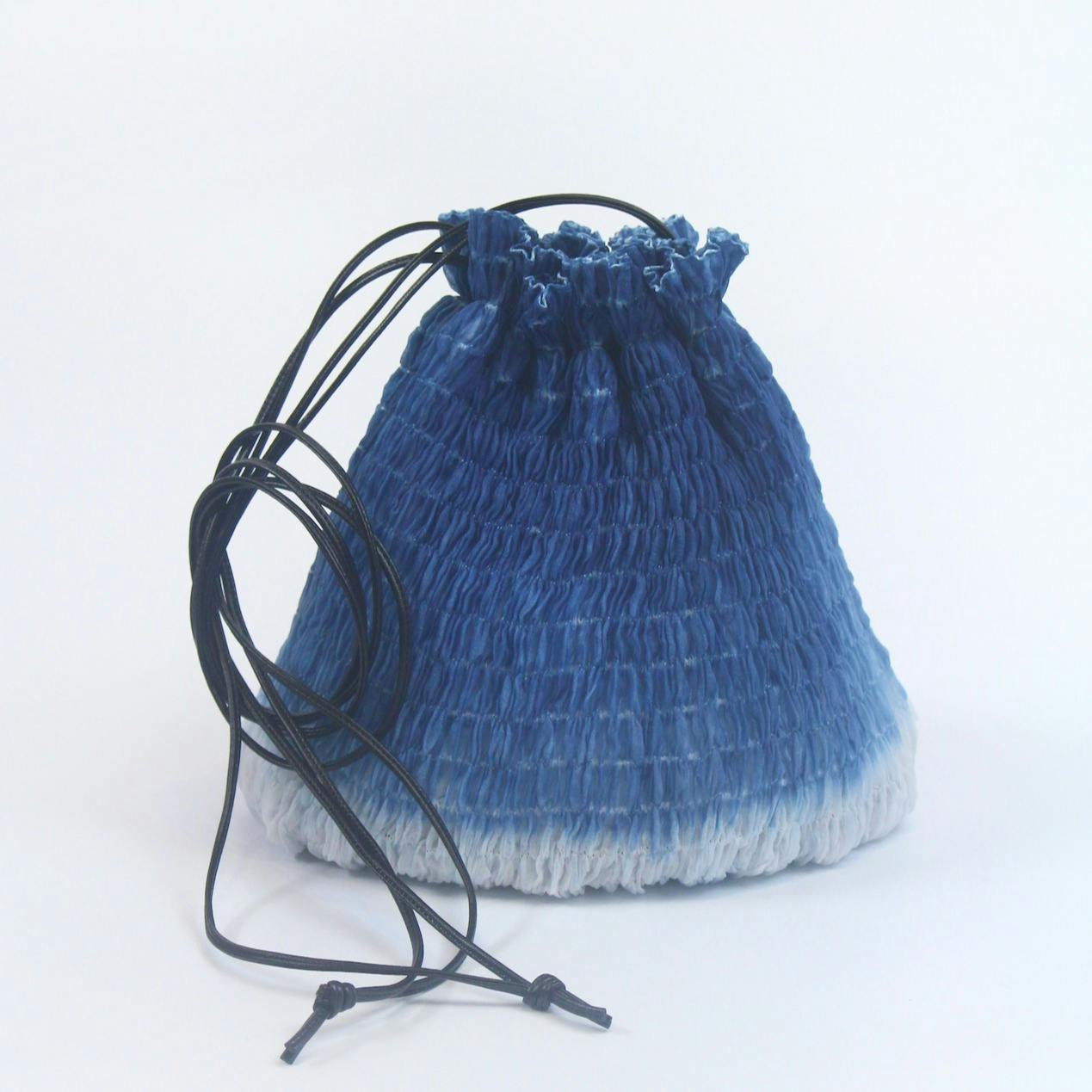 shibori shoulder 巾着