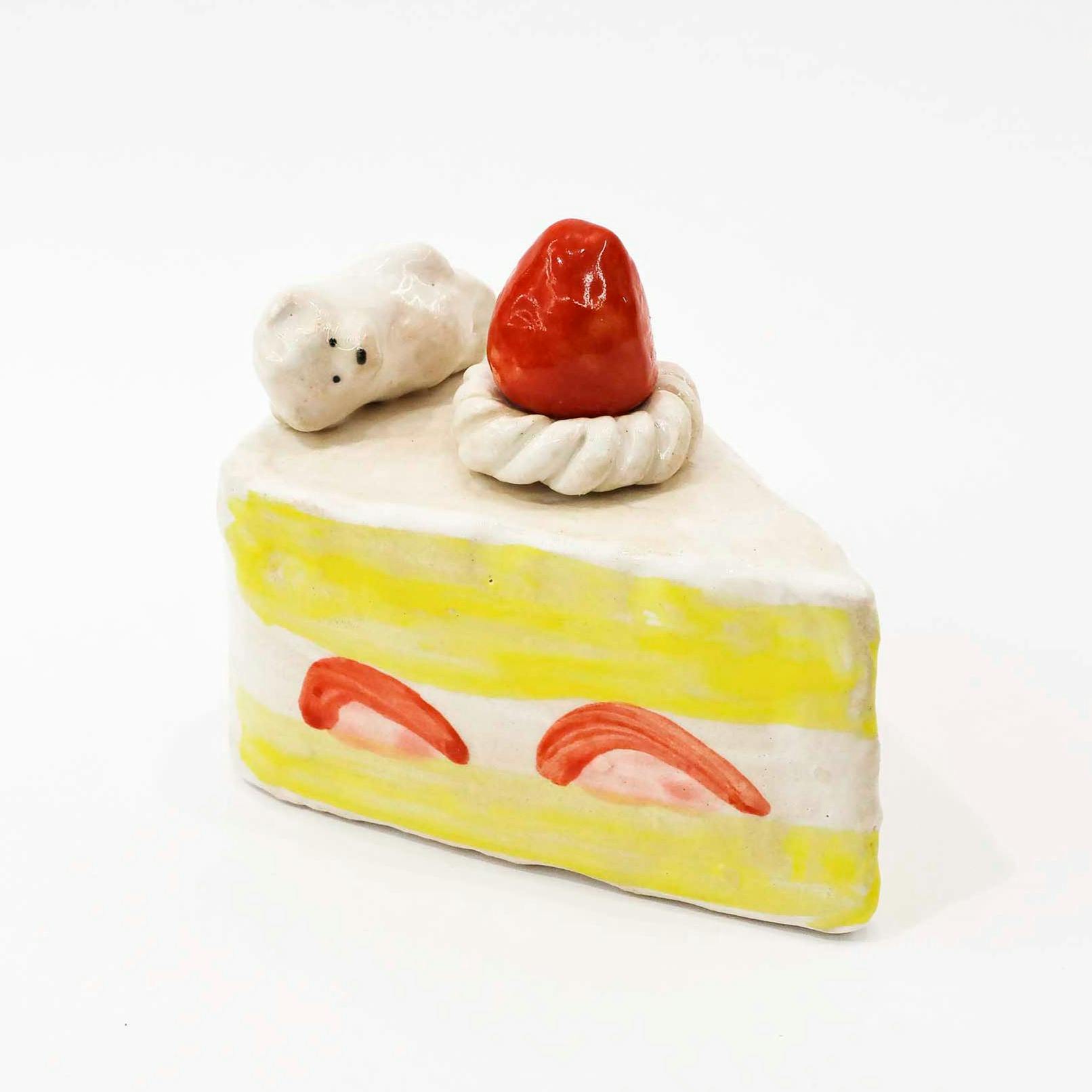 しろくまショートケーキの一輪挿し