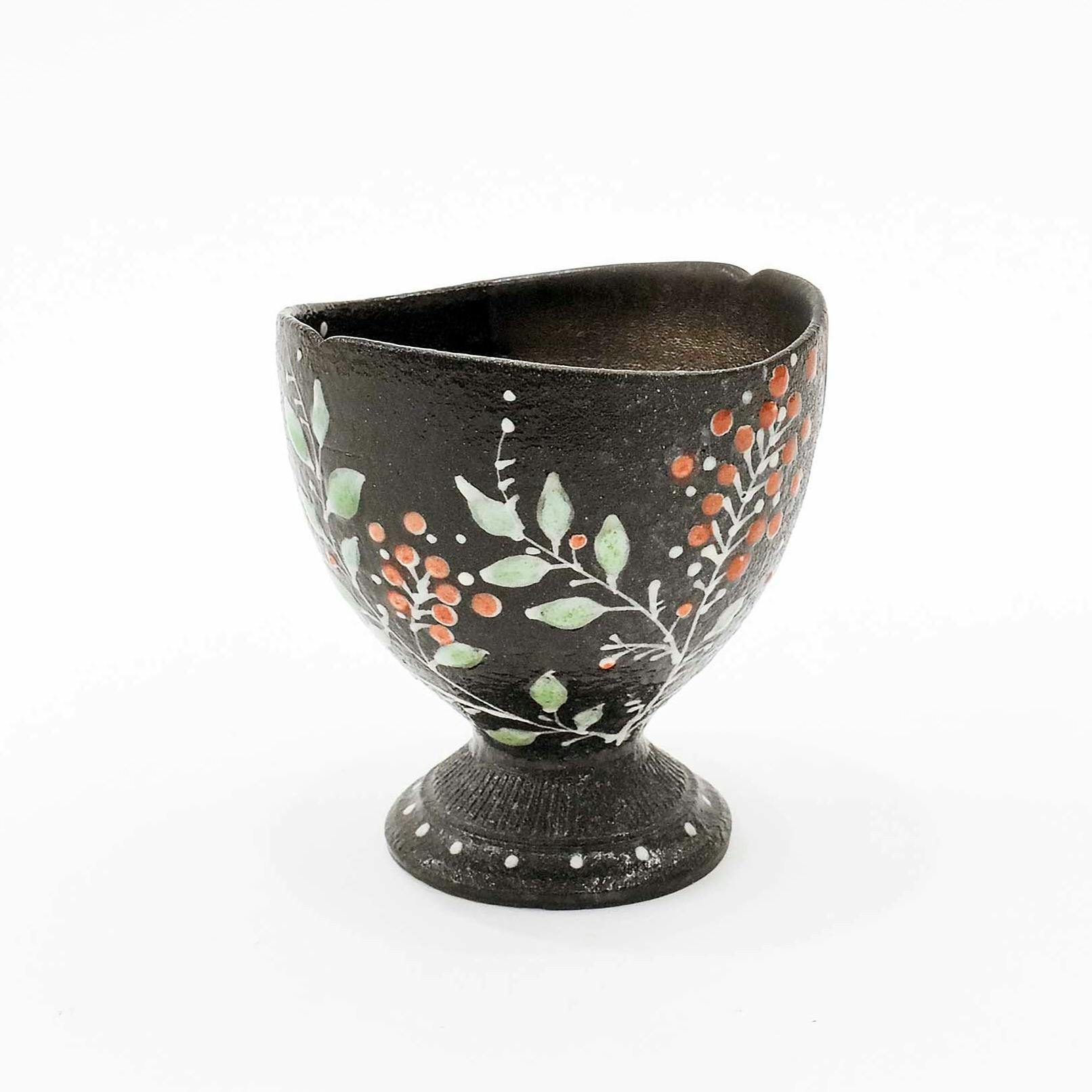 ナンテン黒金ぐい吞み