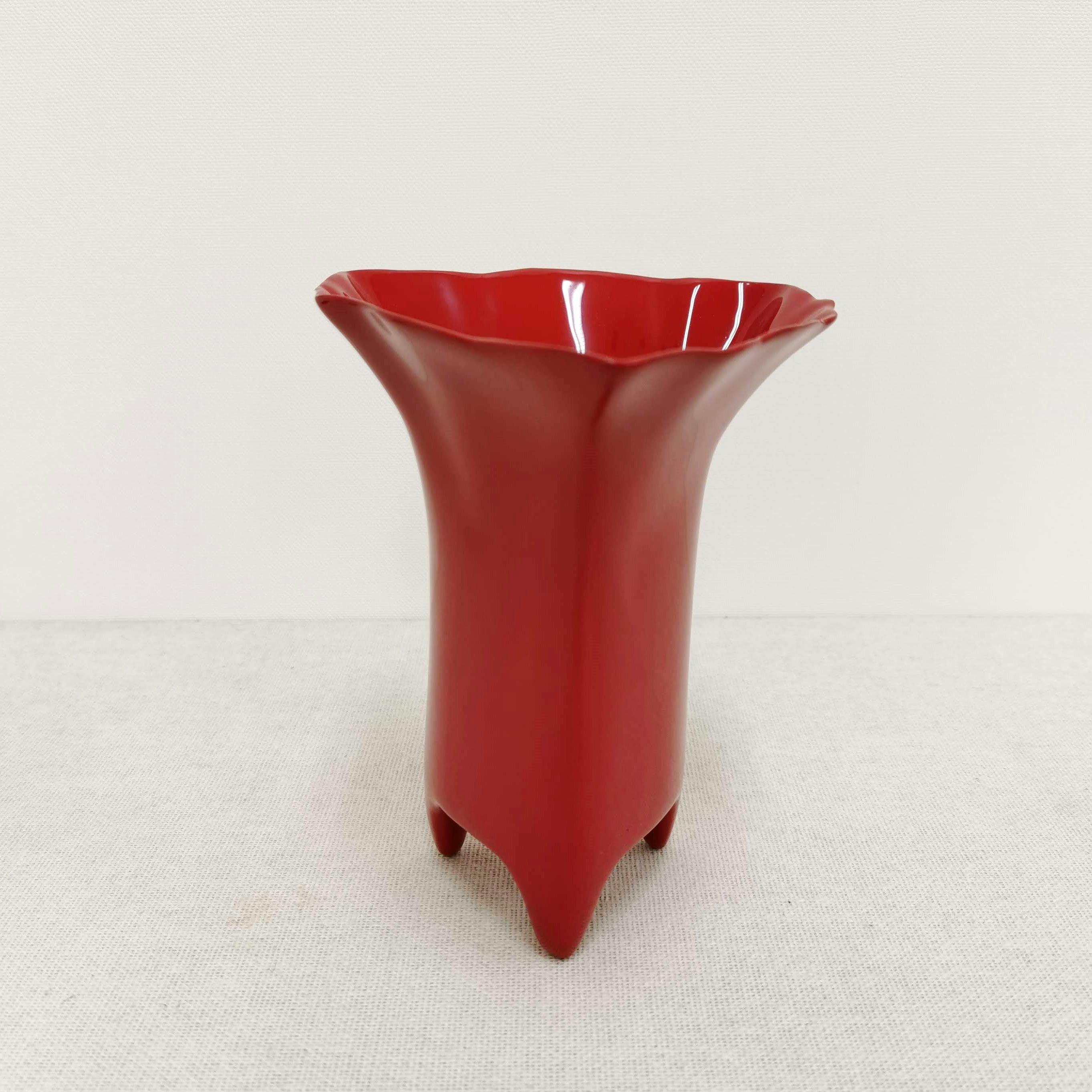 乾漆朱塗片口「秋波」