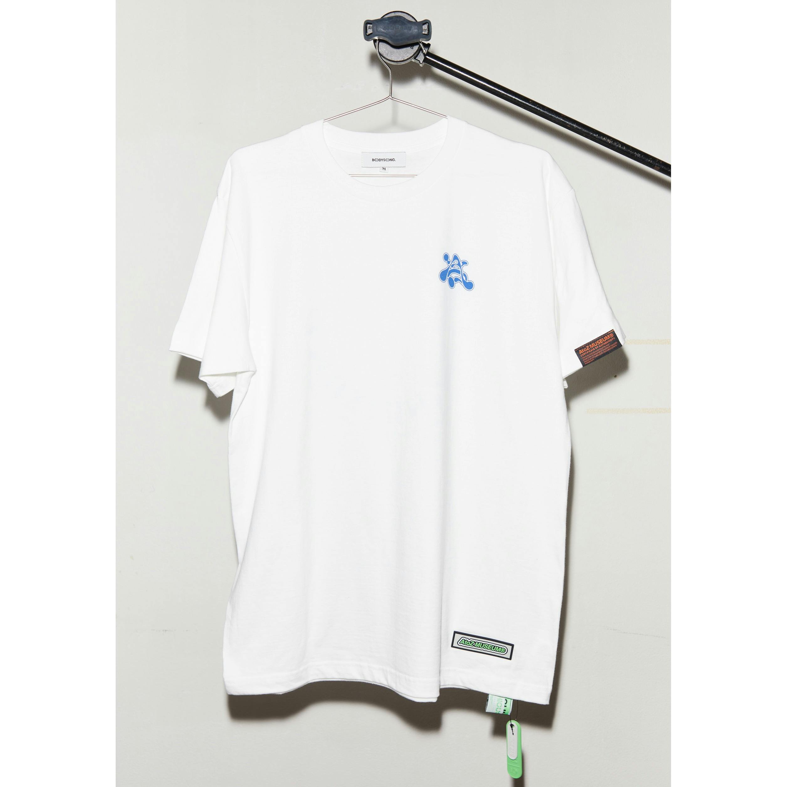 Koji Shiouchi x AtoZ MUSEUM® x BODYSONG.：Jesus-T_KSxBS./WHITE_BLUE(AZ13-T04)【Lサイズ】