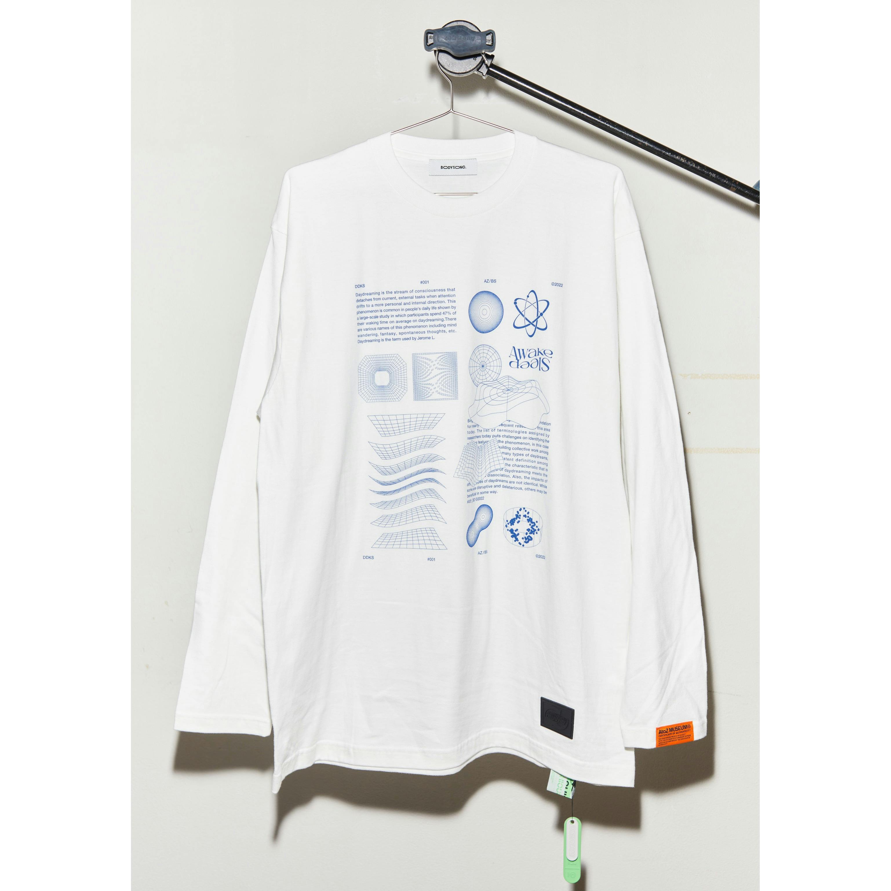 Koji Shiouchi x AtoZ MUSEUM® x BODYSONG.：Particle-longT_KSxBS./WHITE_BLUE(AZ16-LS01)【One Size】