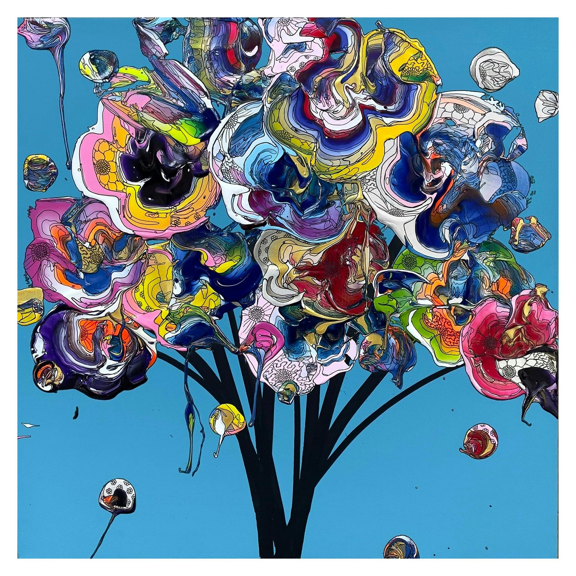 Abstract Bouquet 230209 (Pink Gradation x Yellow Green