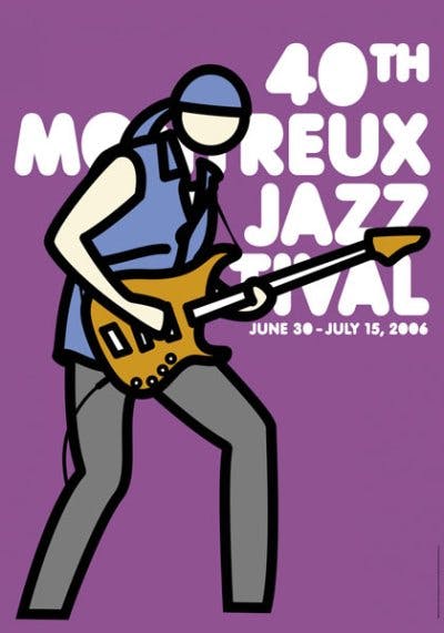 Julian Opie: Montreux Jazz Festival, 2006 ポスター