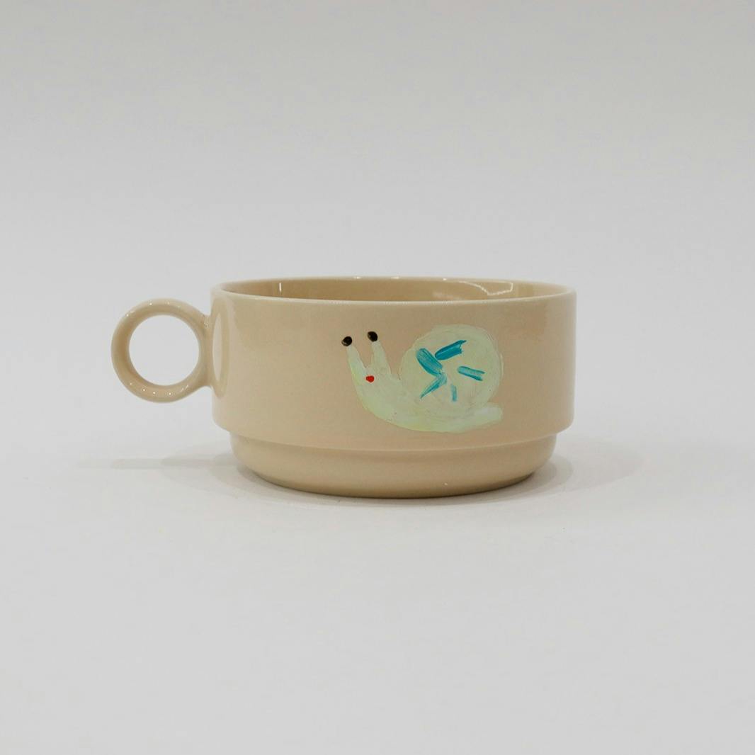 ベージュスープカップ