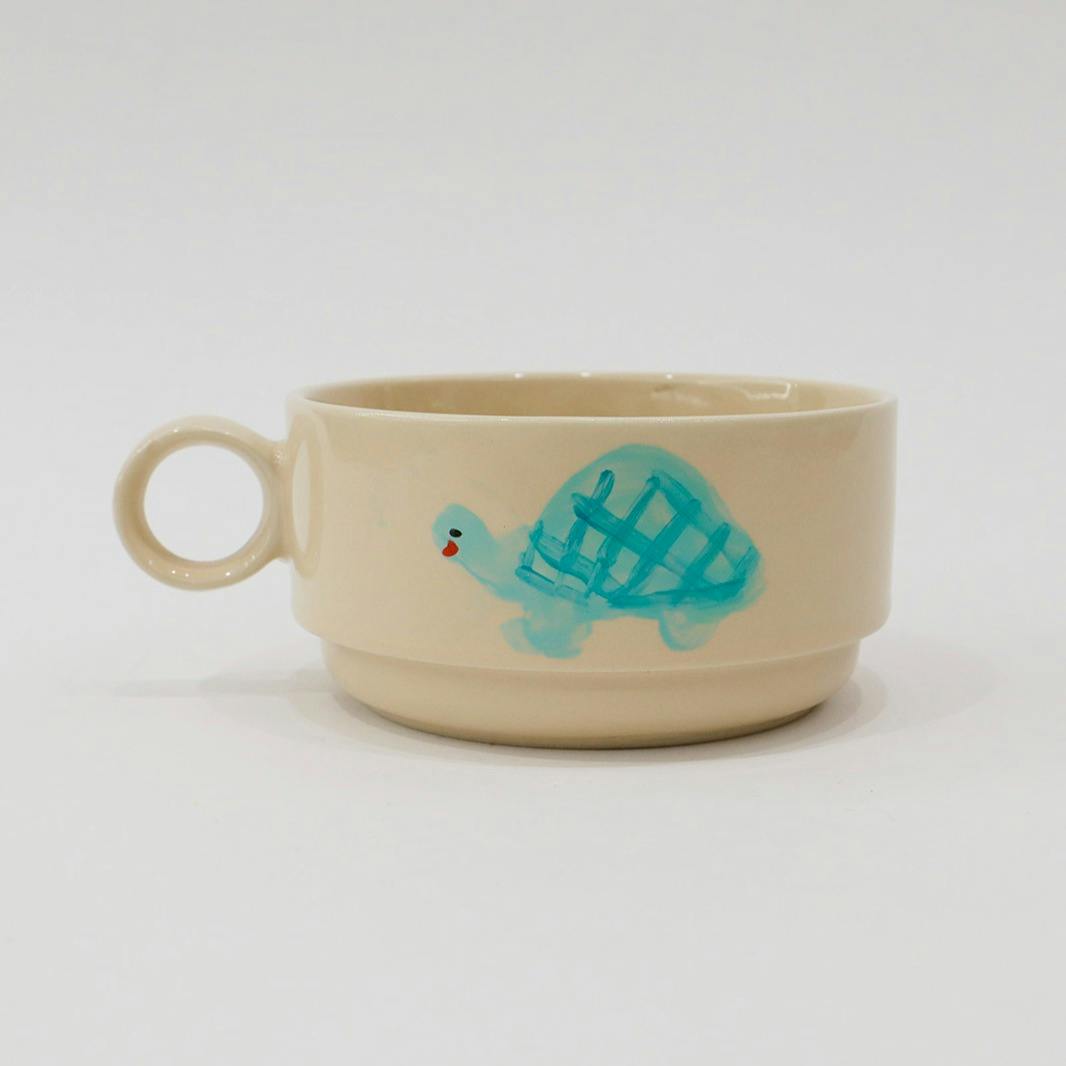 ベージュスープカップ