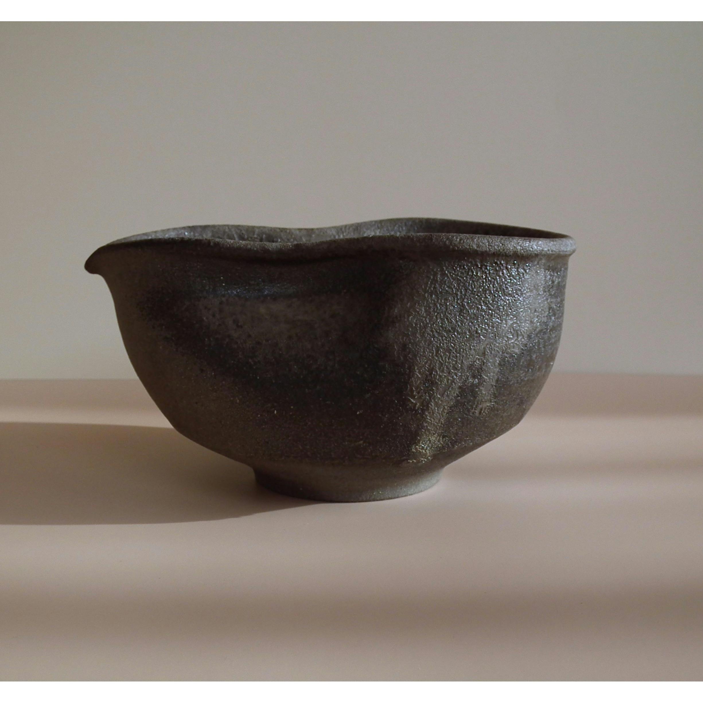 珠洲窯変建水「青瓢」