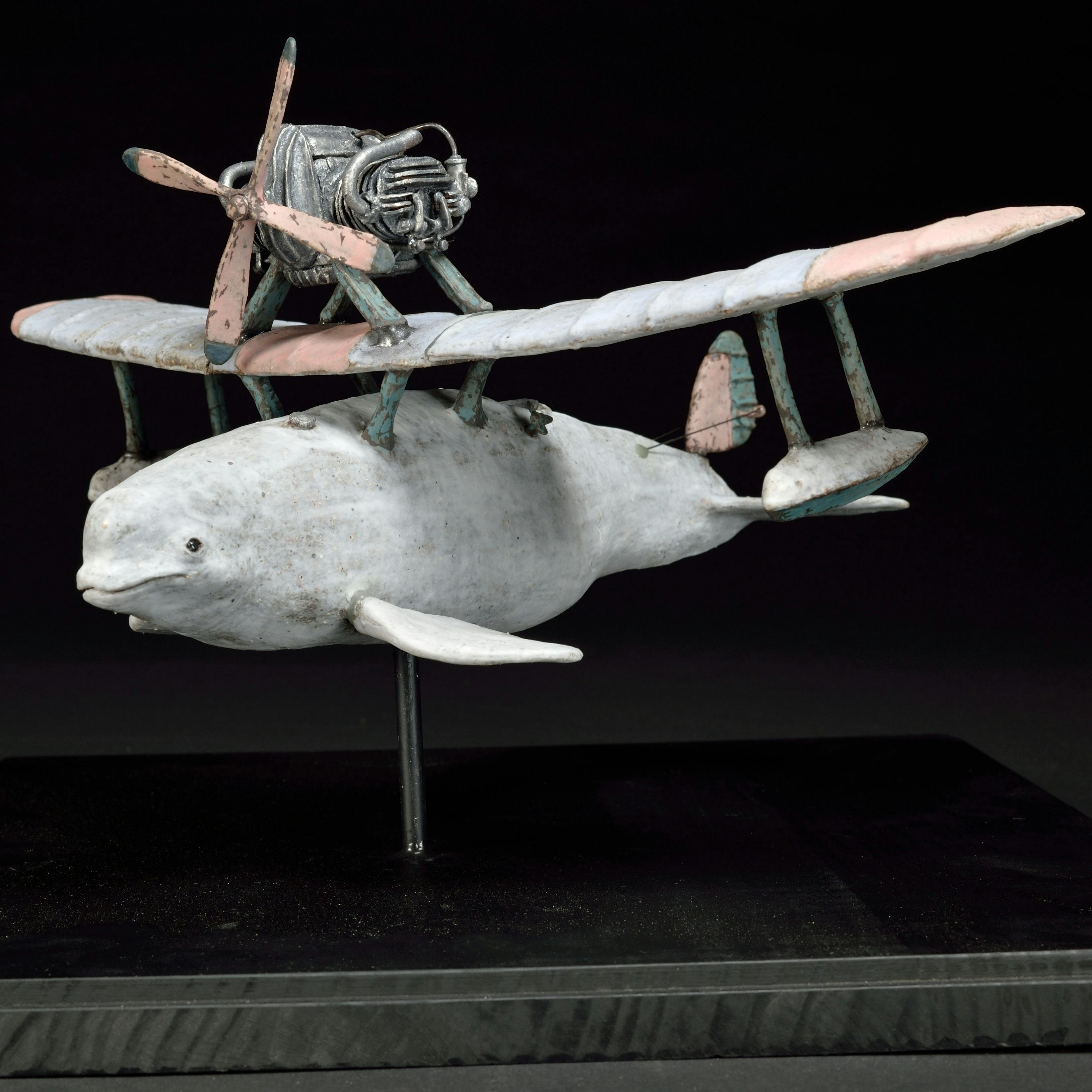 月夜の海を飛ぶ （白海豚型単座飛行艇）