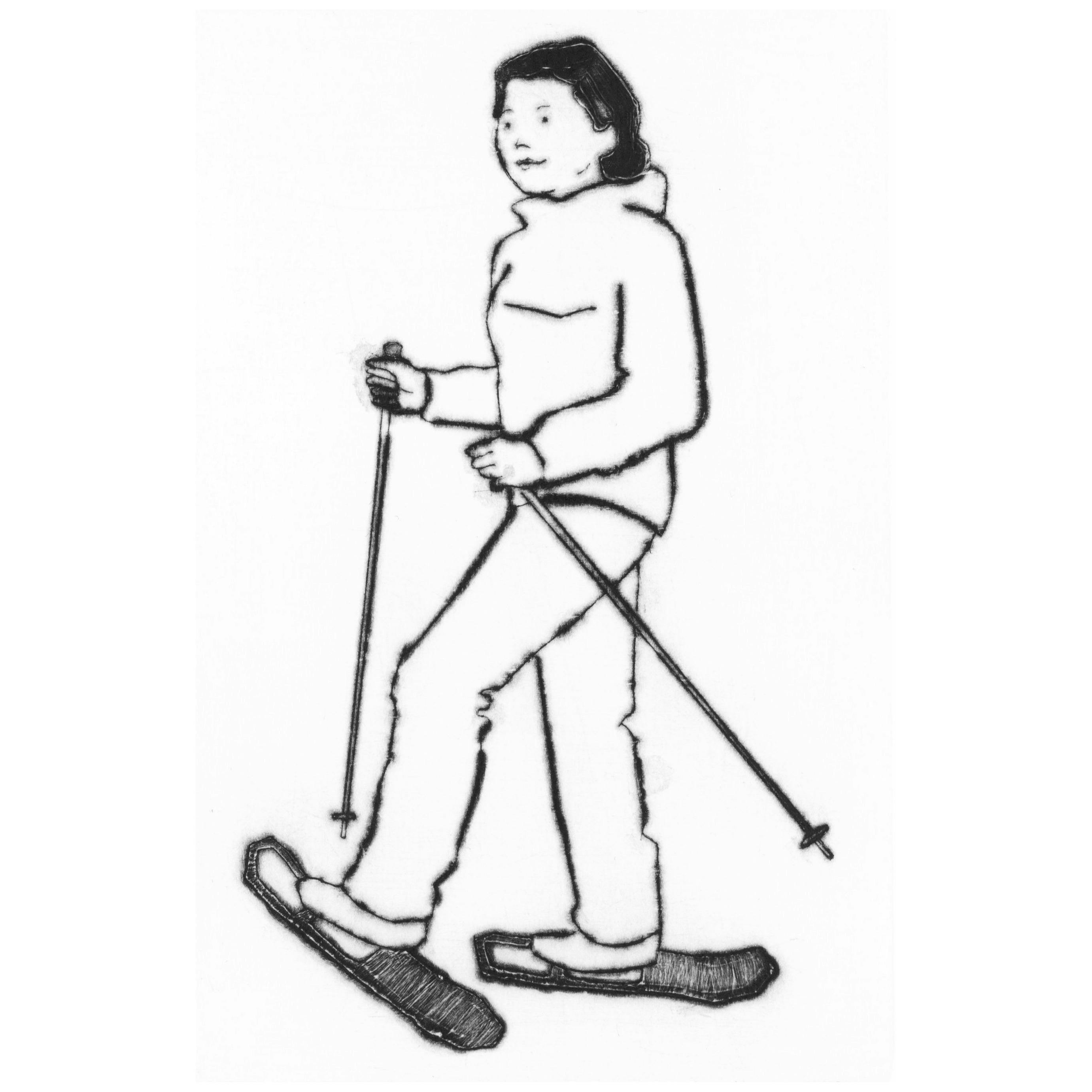 挿絵原画 - 西川美和「ハコウマに乗って」 第3回「トンネルをぬけると」-『文藝春秋』2021年5月号