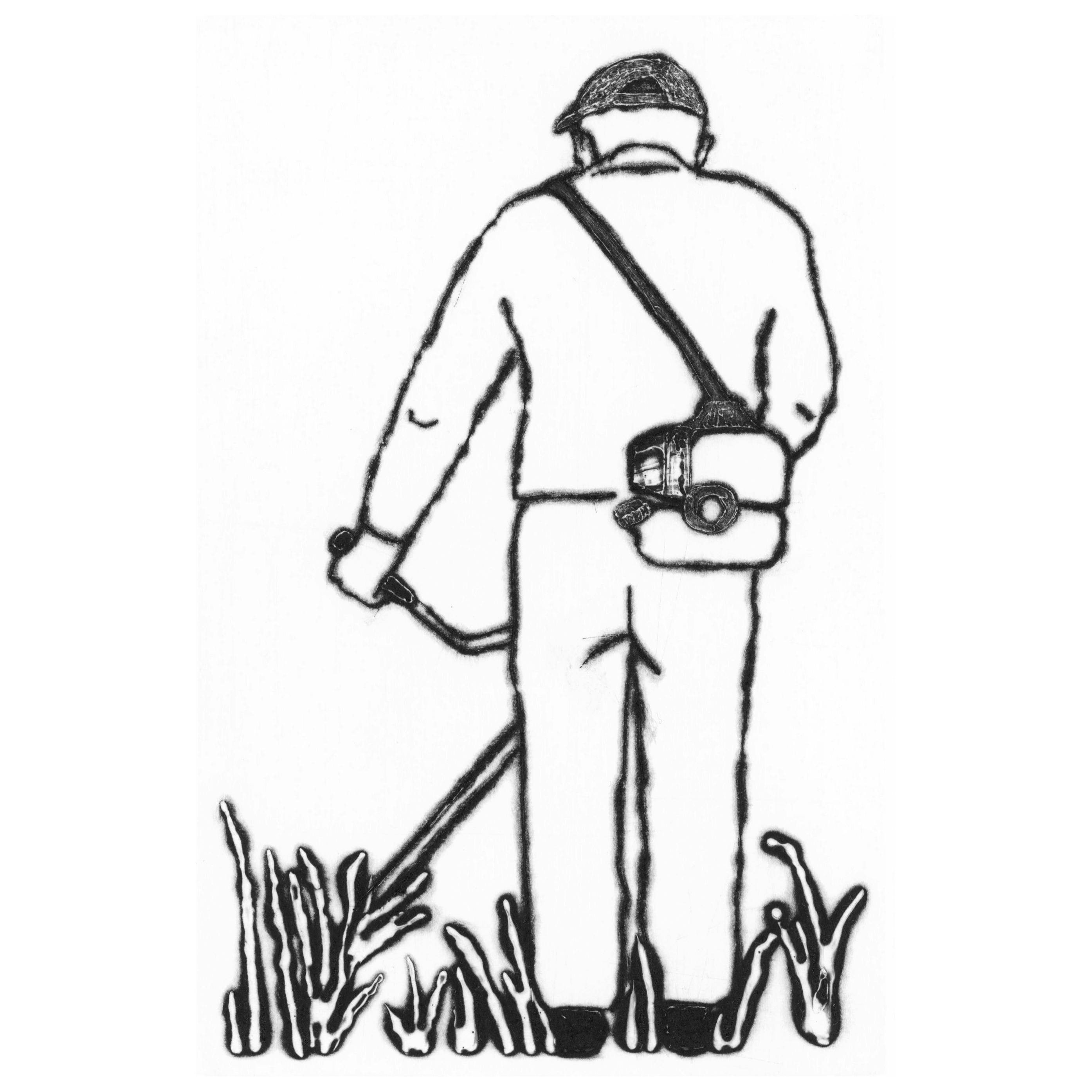 挿絵原画 - 西川美和「ハコウマに乗って」 第9回「あなたさん」-『文藝春秋』2021年11月号