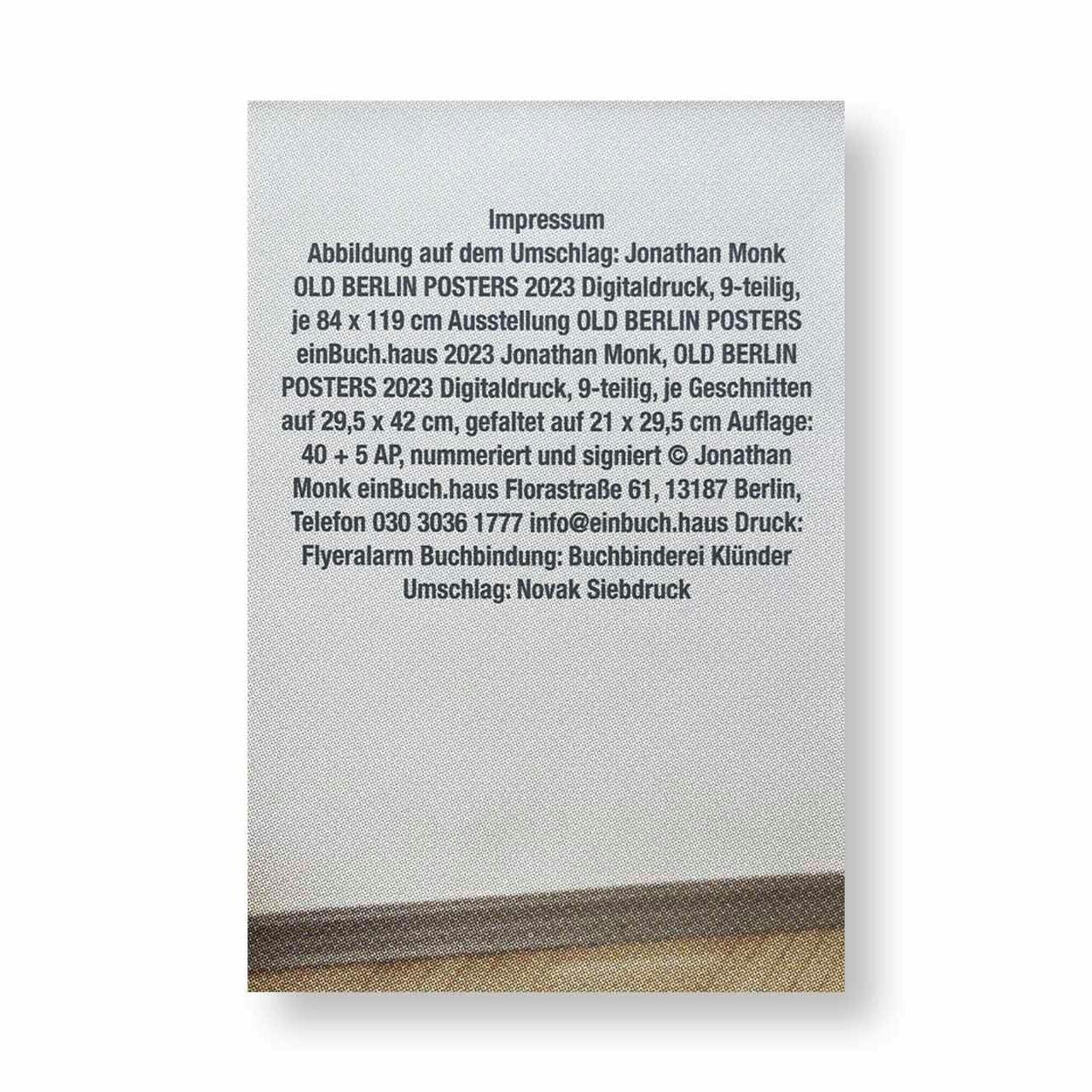 OLD BERLIN POSTERS - POSTER: 08 [SIGNED]