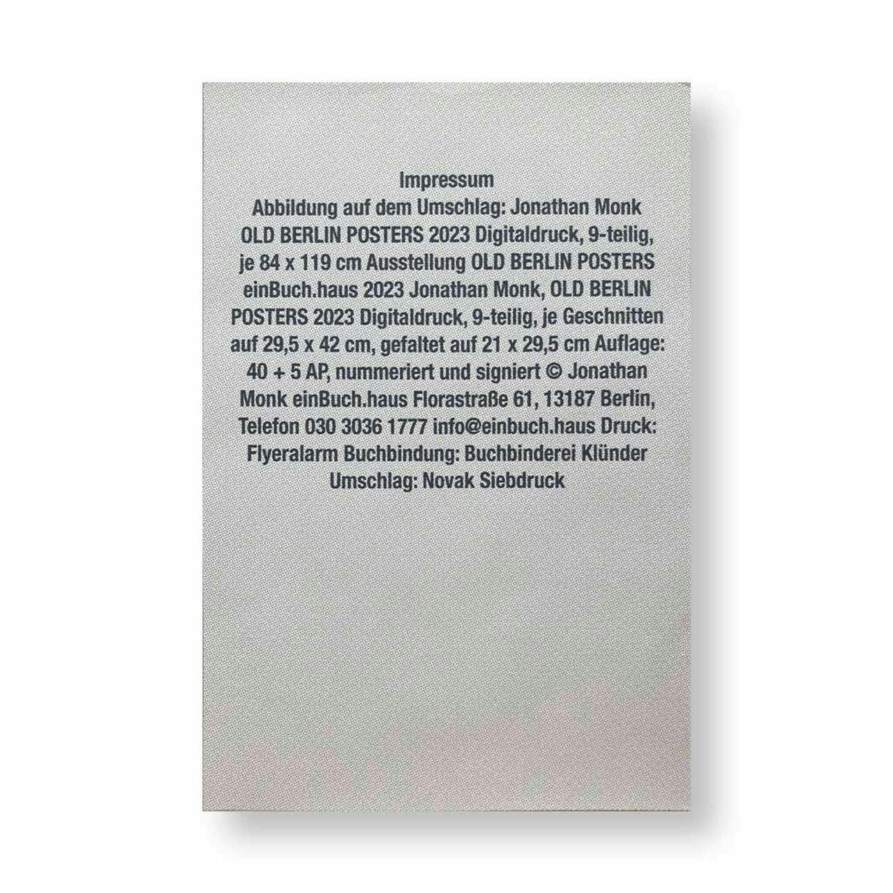 OLD BERLIN POSTERS - POSTER: 04 [SIGNED]