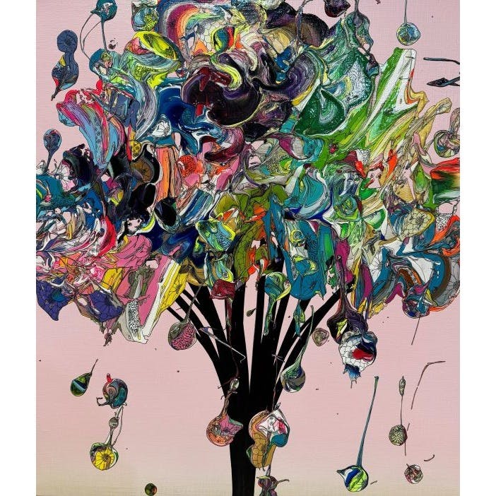 Abstract Bouquet 230209 (Pink Gradation x Yellow Green)