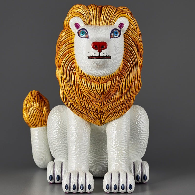 三沢厚彦 ANIMALS　ライオン ゴールドソフトビニール完成品