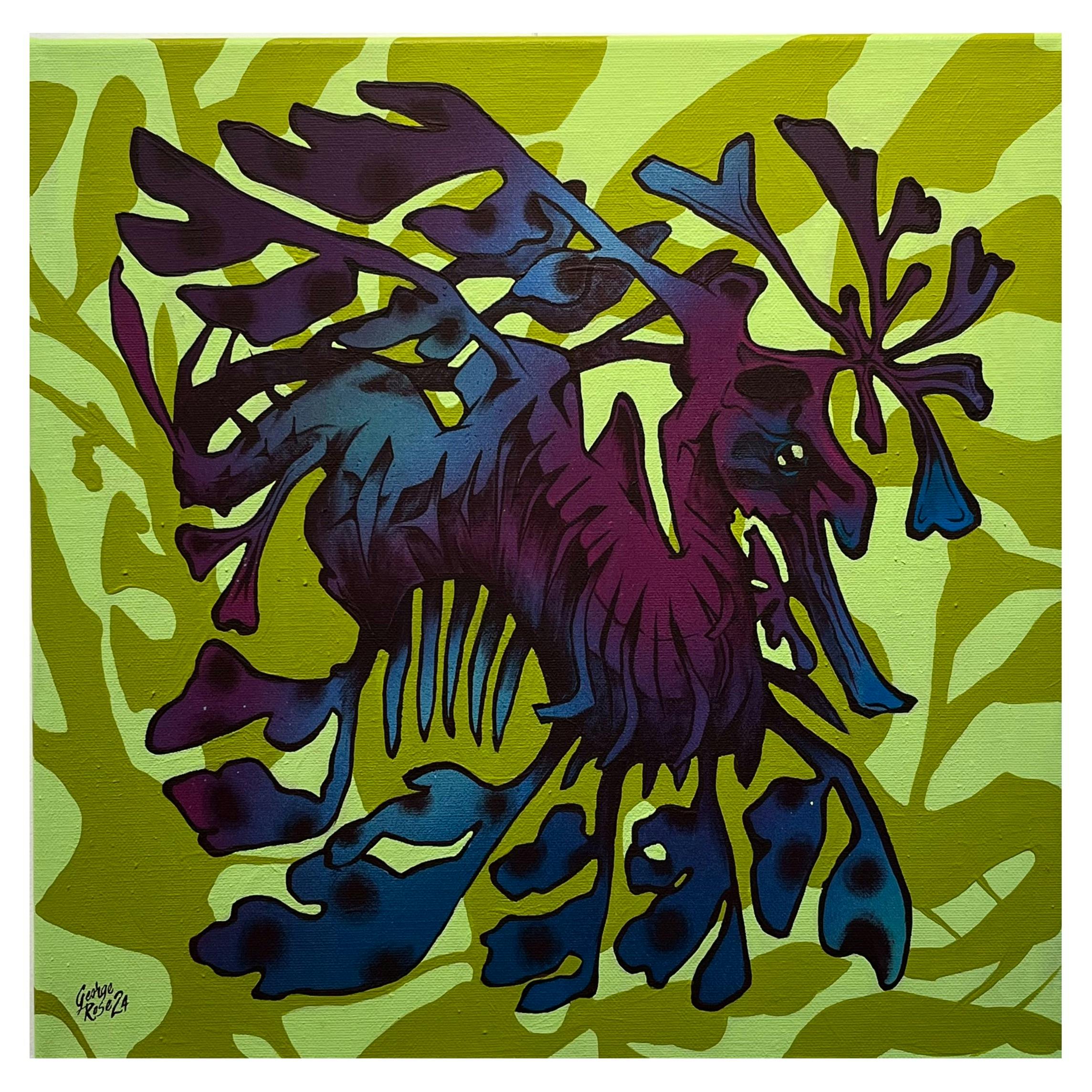 Leafy Sea Dragon with caramel and canary camouflage.