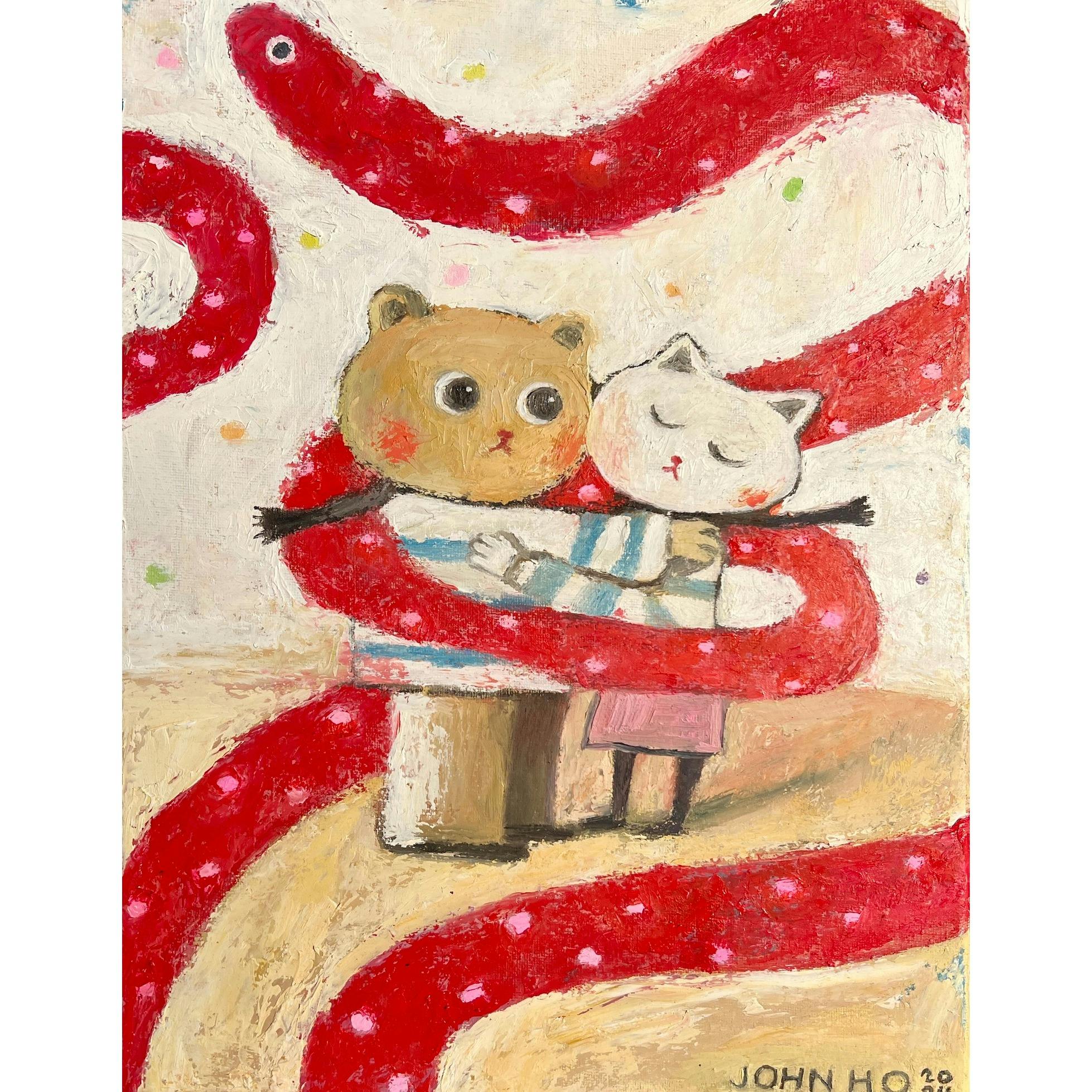 蛇は絡みつくが抱く