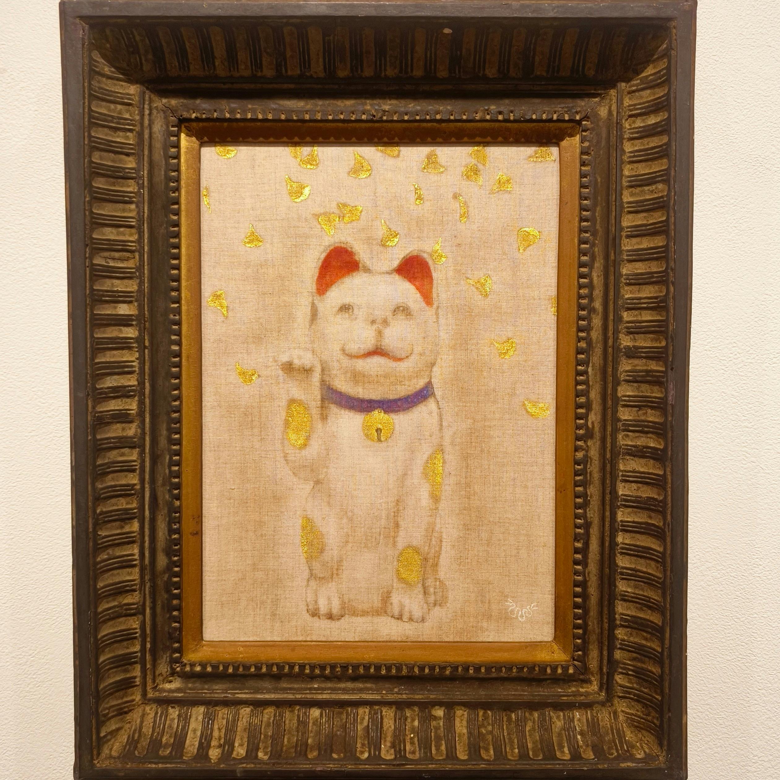 花降る招き猫図