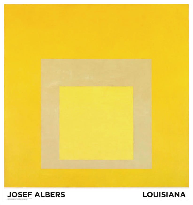 Josef Albers: Homage to the Square. Yellow climate ポスター