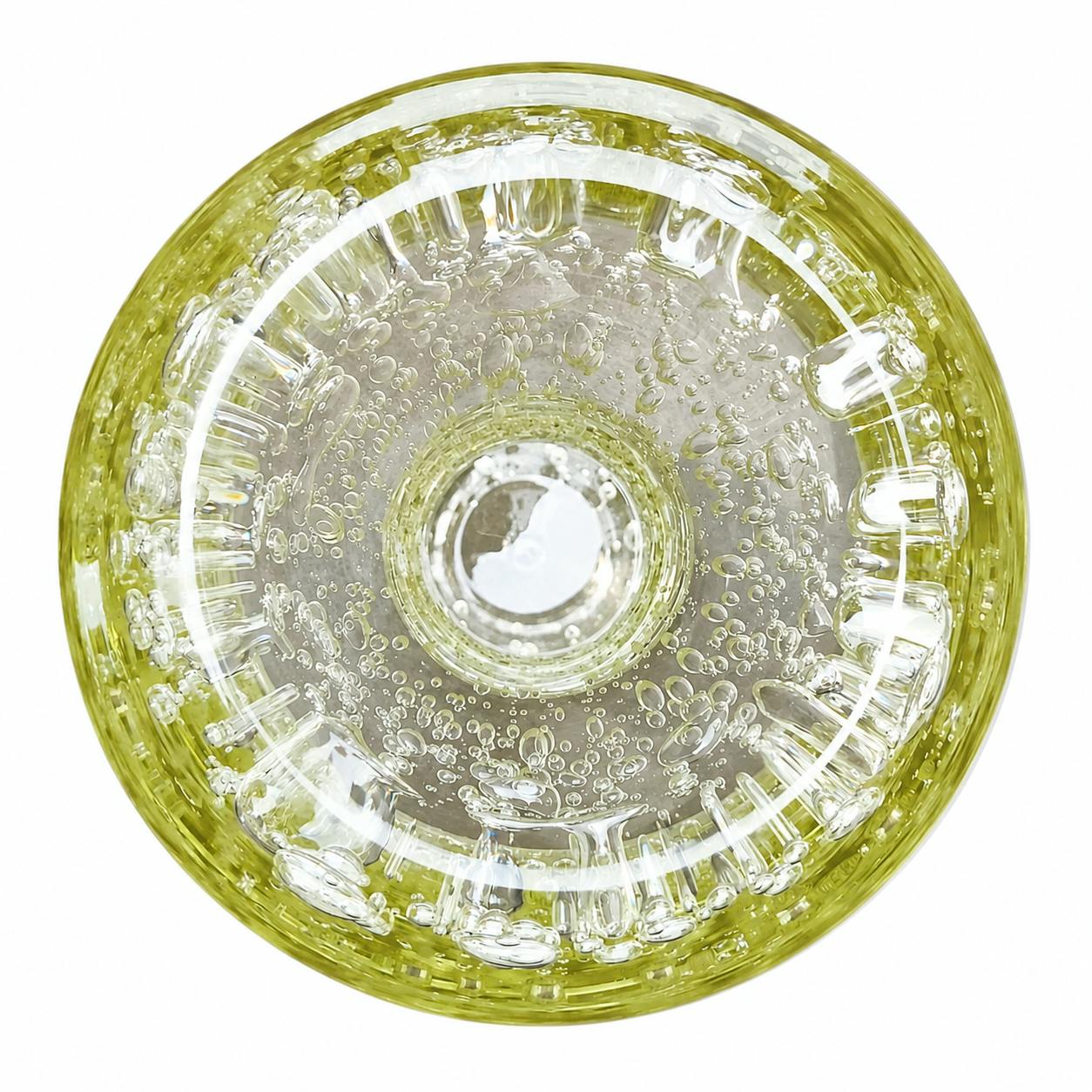 白瑠璃ガラス HAKURURI Bubble Water Solid Vessel