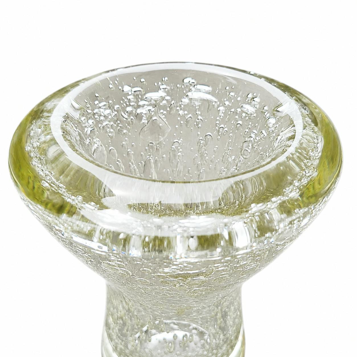 白瑠璃ガラス HAKURURI Bubble Water Solid Vessel
