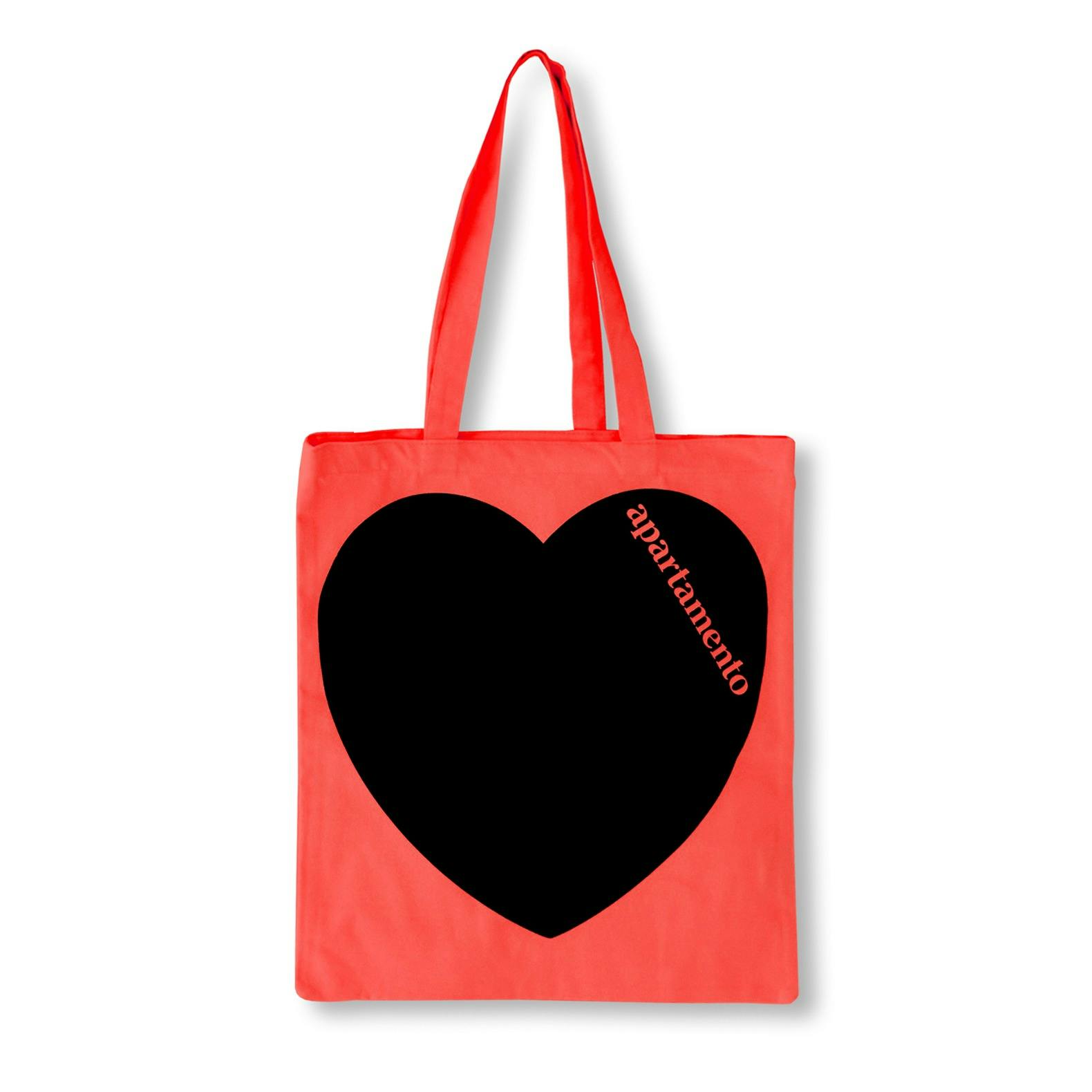 APARTAMENTO HEART TOTE BAG (HOT CORAL)