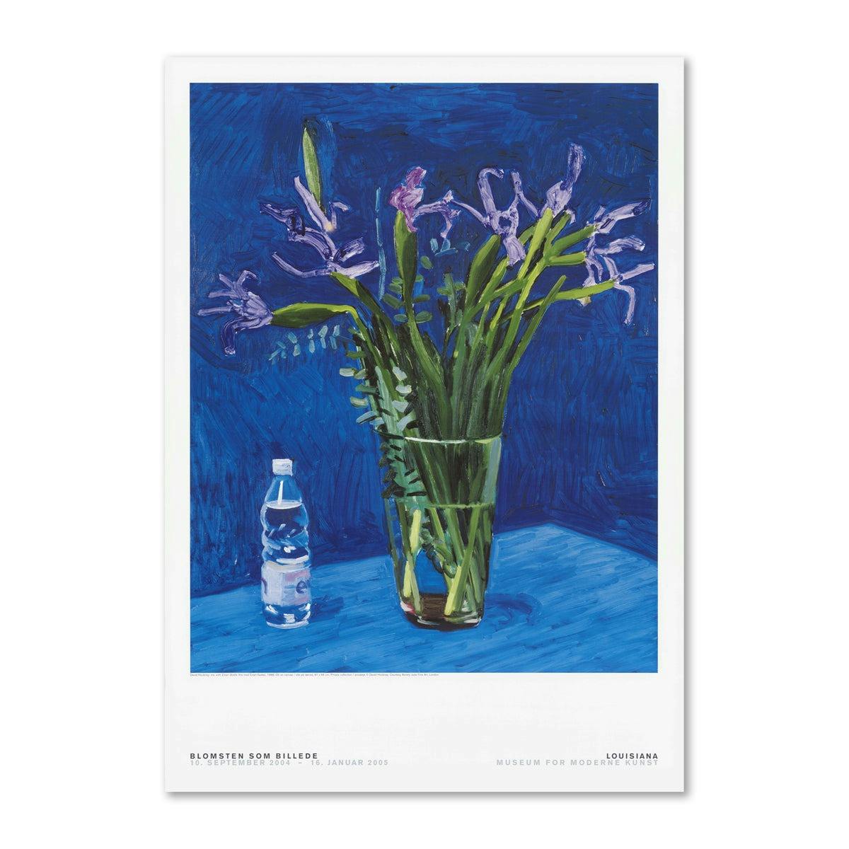 DAVID HOCKNEY / IRIS WITH EVIAN BOTTLE (1998)
