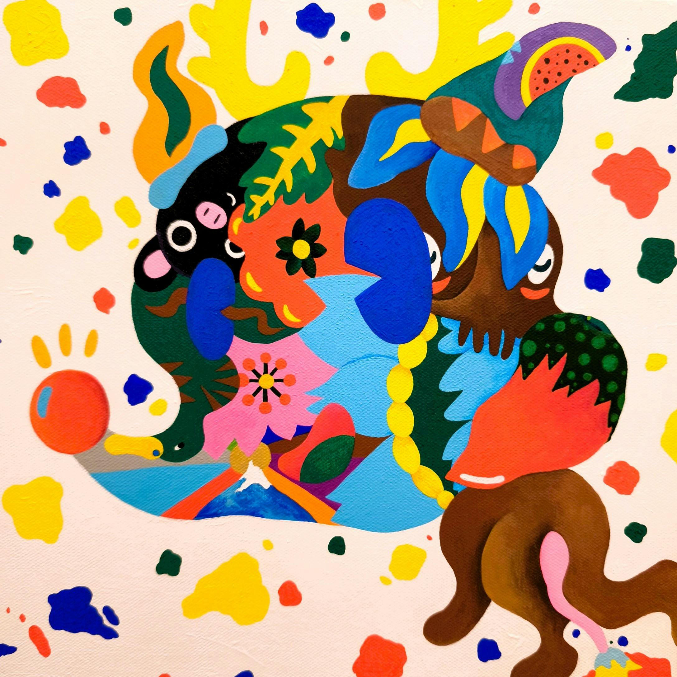 トナカイ、絵を描こう