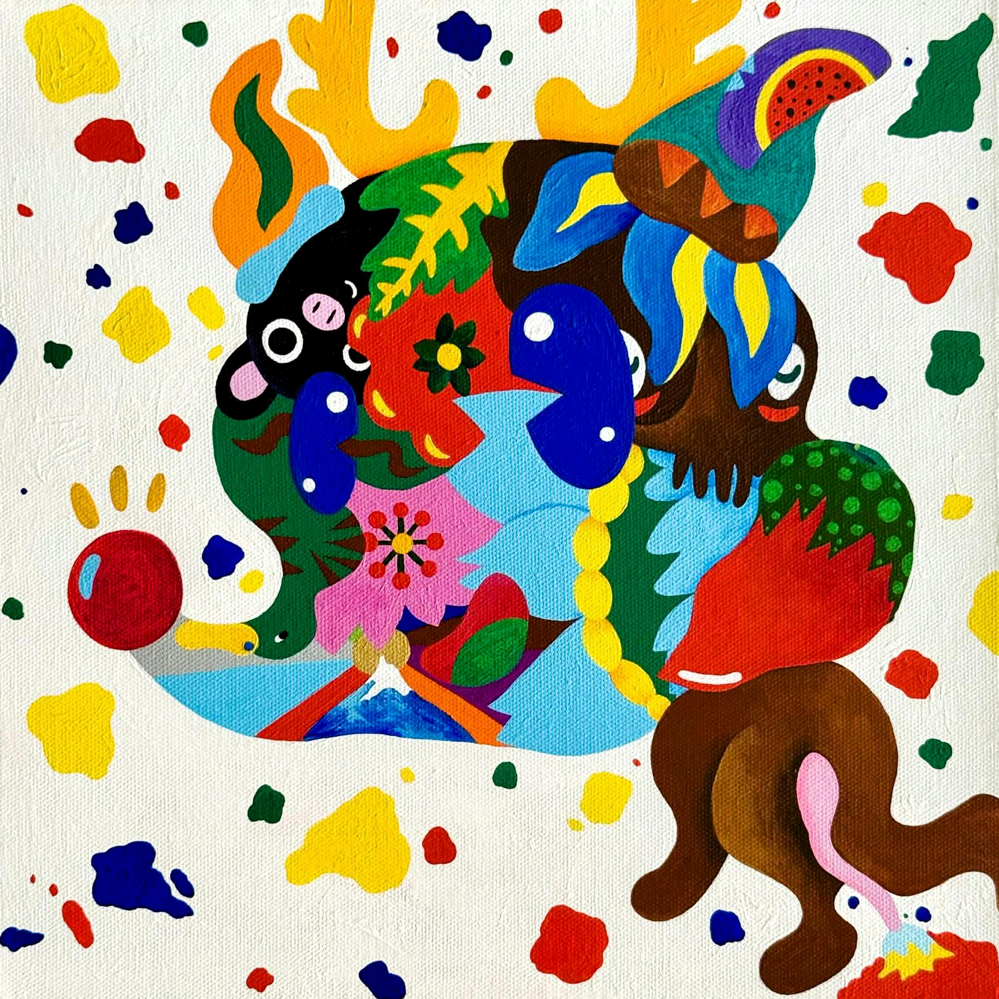 トナカイ、絵を描こう