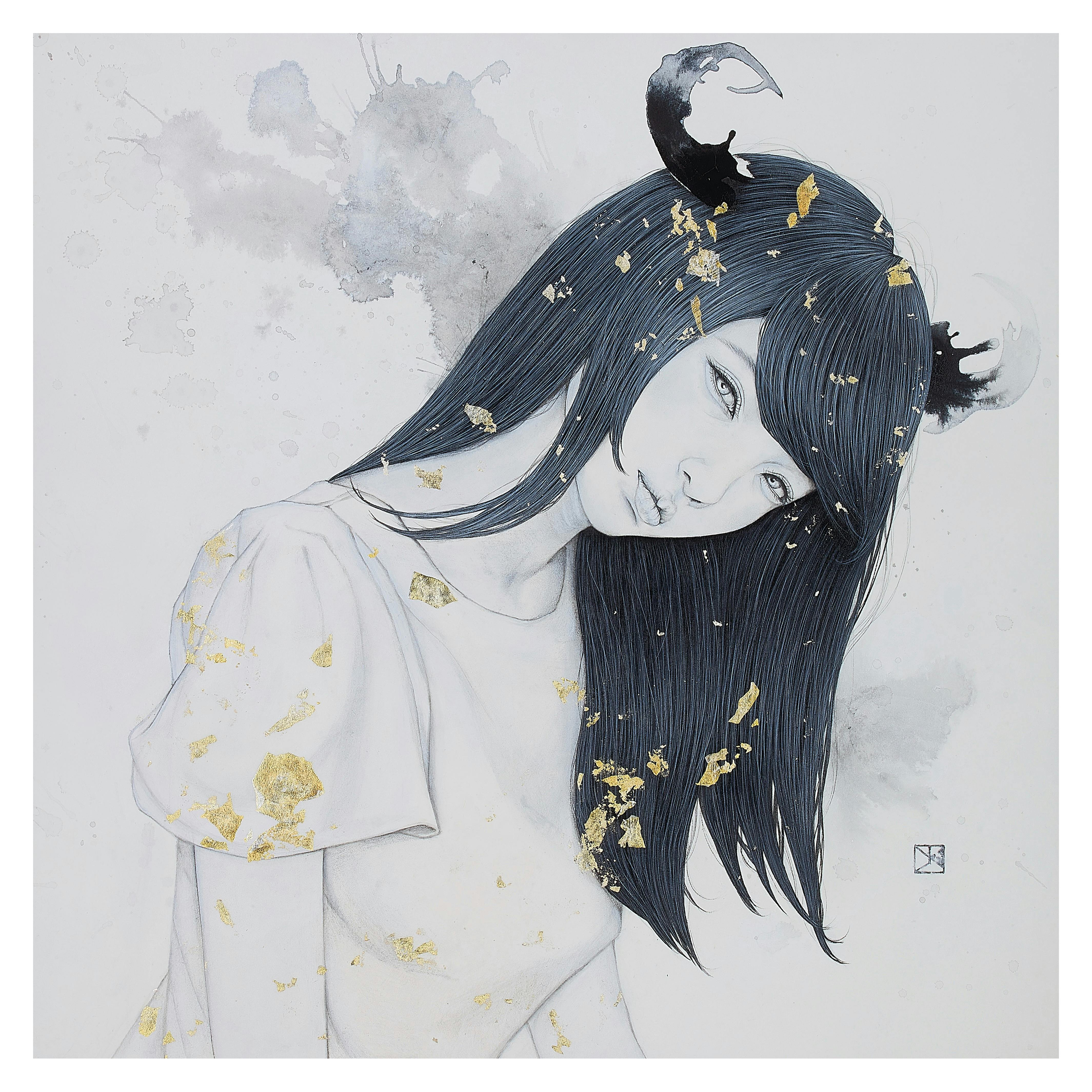 川島優「EROSION」2024年 岩絵具 真作 額装付き 美少女 現代アート TOXIC』30P、2024年制作。 #toxic #masterpieces #artworks