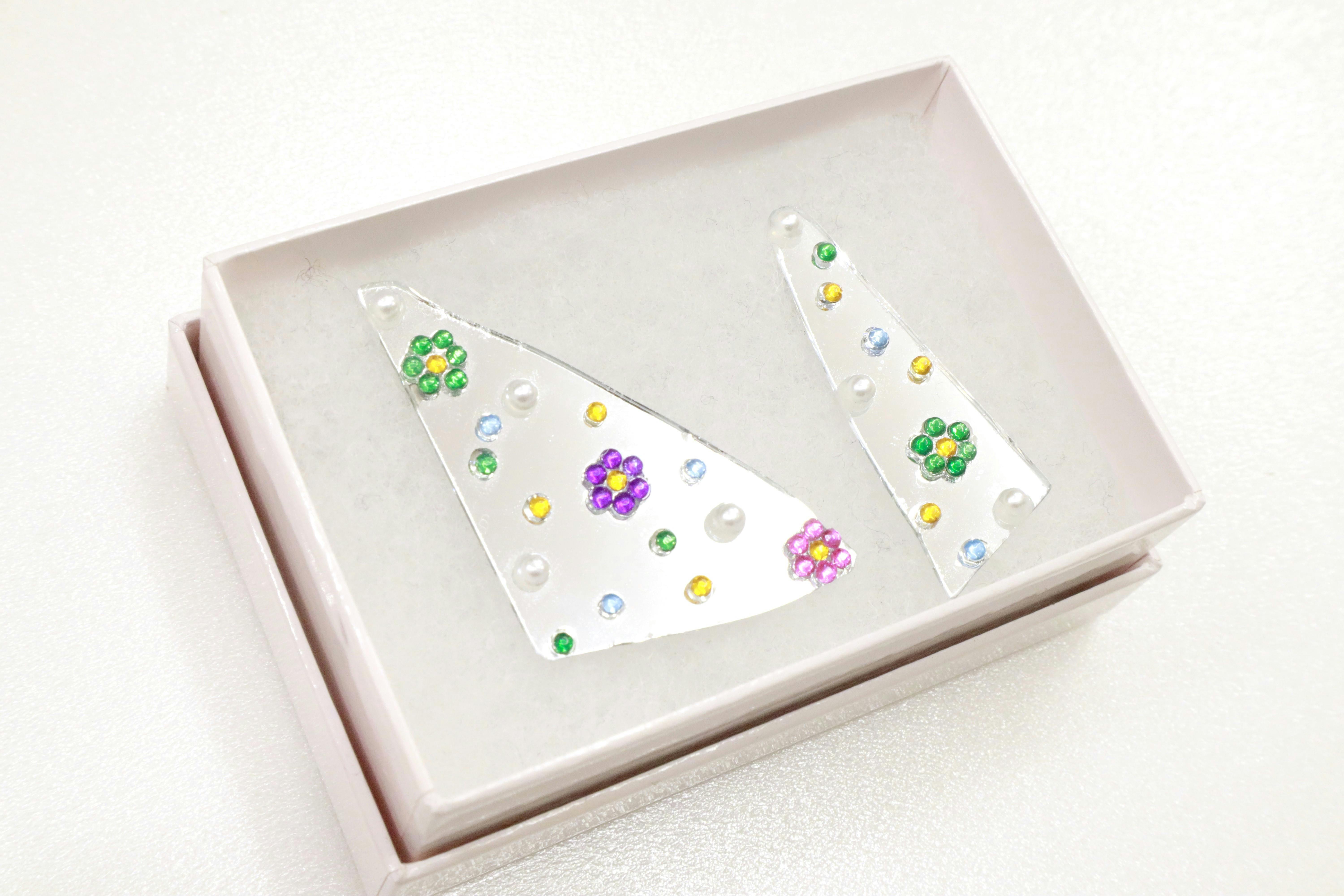 Dot Flower Mirror ピアス大 10212