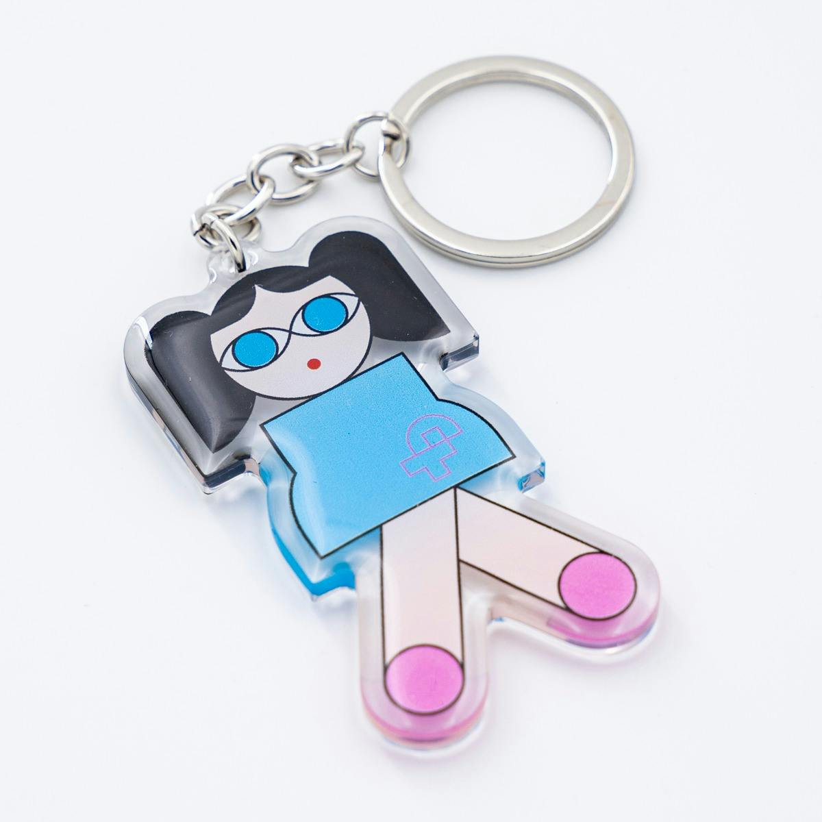 瓜生太郎　Taro Uryu　Key Ring　GIRL_blue