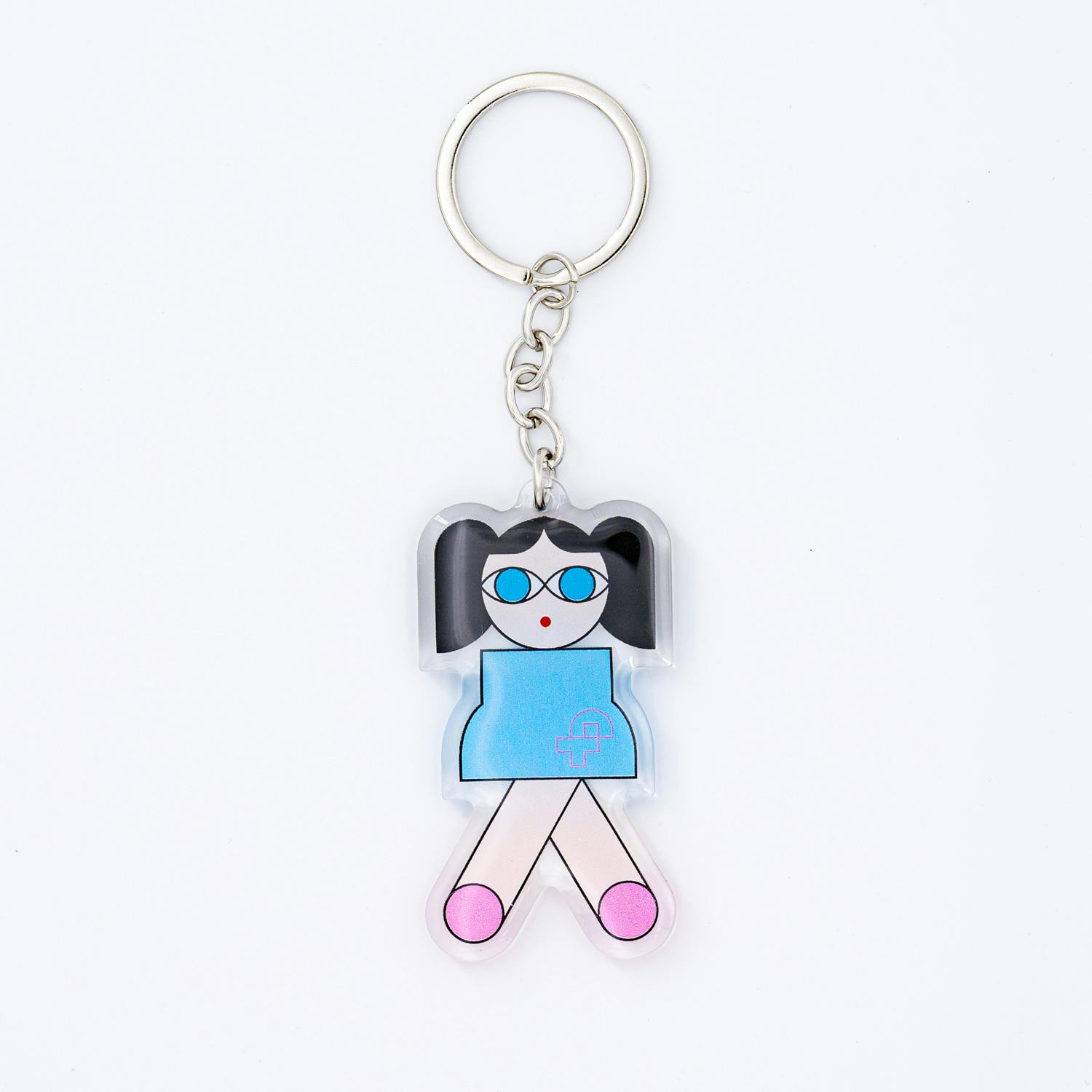 Key Ring　GIRL_blue