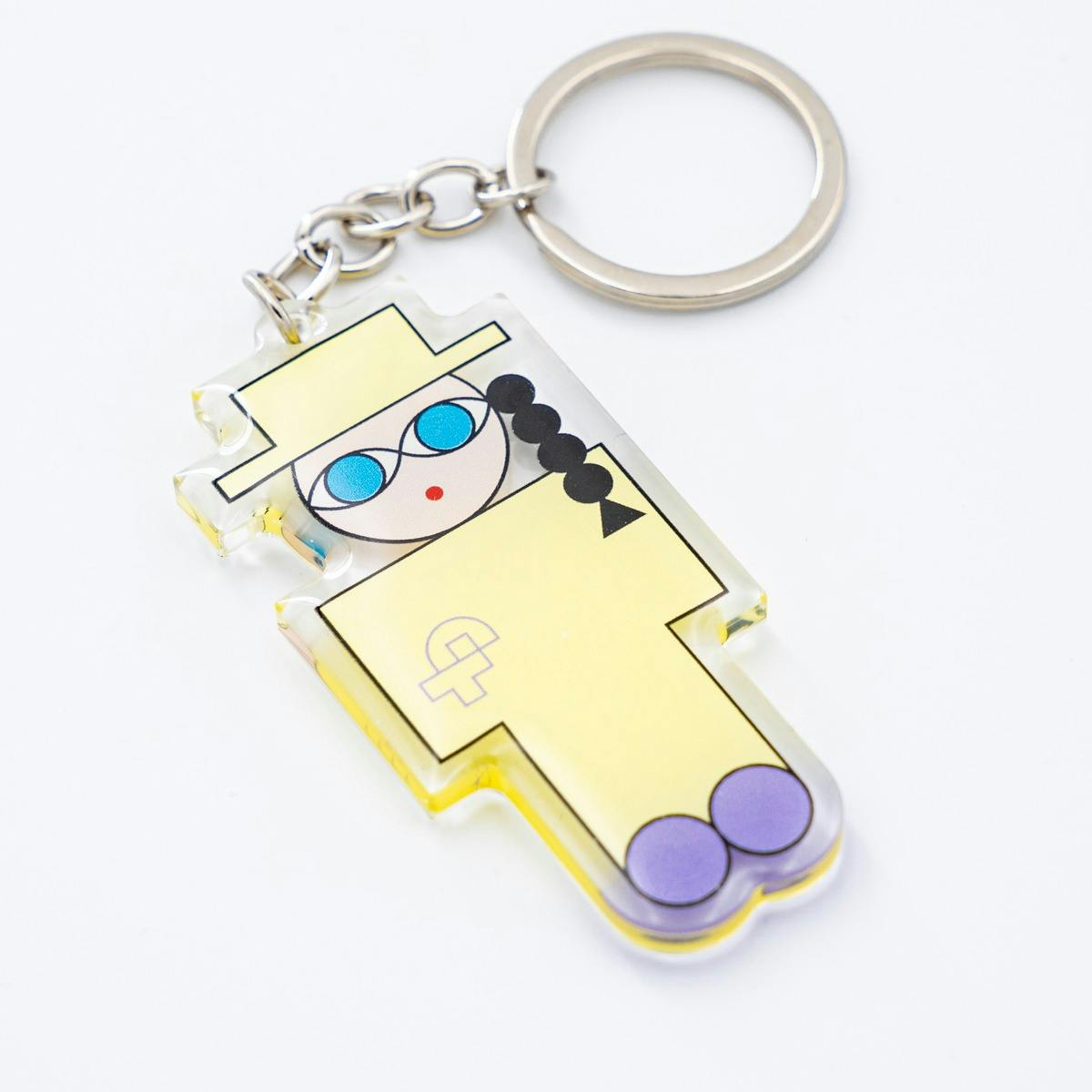 瓜生太郎　Taro Uryu　Key Ring　GIRL_yellow