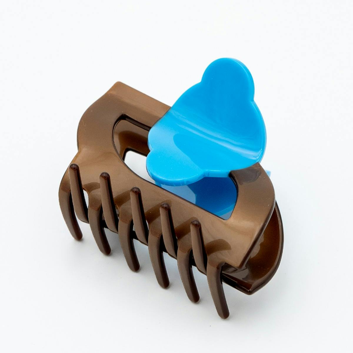 瓜生太郎　Taro Uryu　Hair Claw M size　Cyan ＆ Mocha