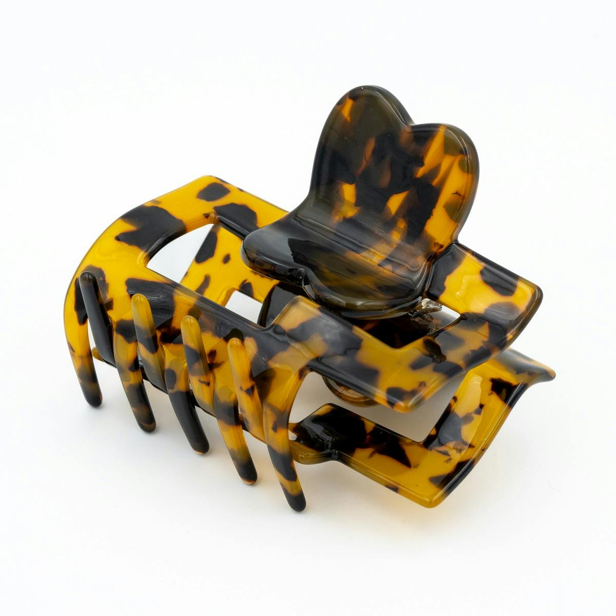 瓜生太郎　Taro Uryu　Hair Claw M size　Honey Leopard