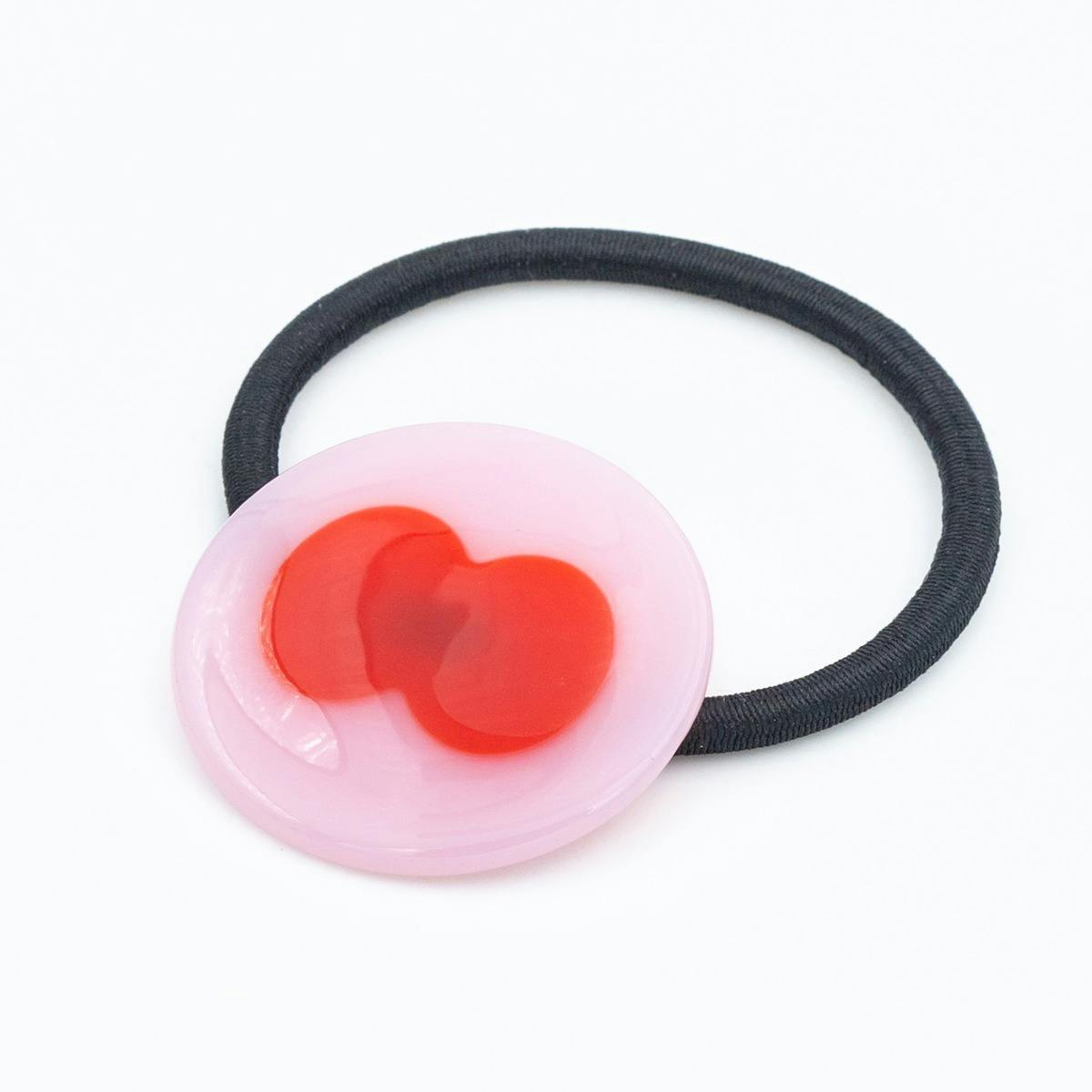 瓜生太郎　Taro Uryu　Hair Tie ( 丸型 )　Ruby & Baby Pink