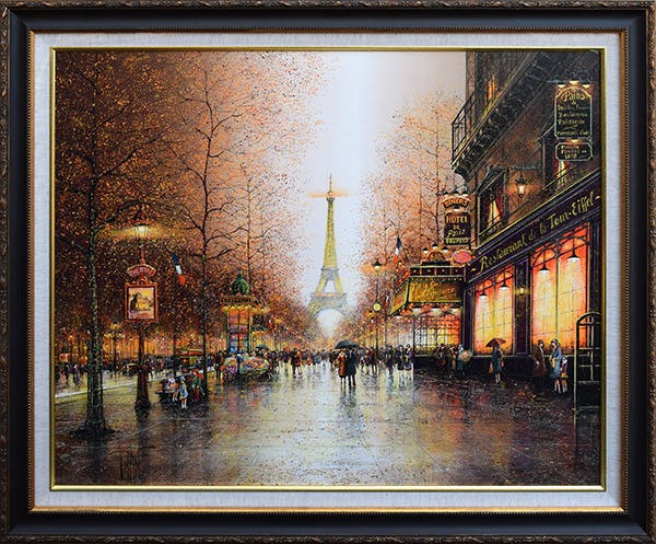 パリ、夜のエッフェル塔（ジクレー）30号