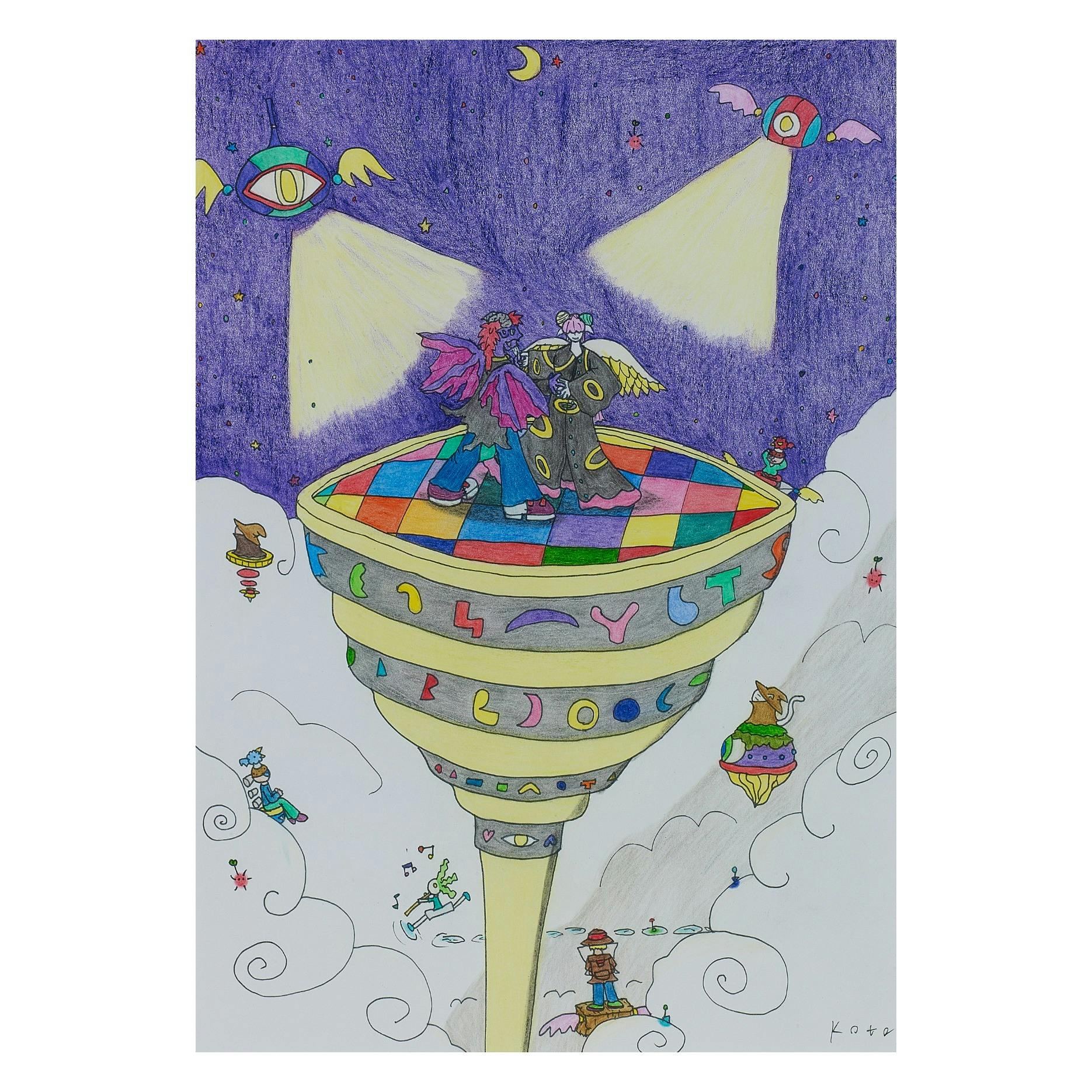 【額装】夜の踊り場