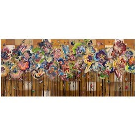 Abstract Flowers 221228 (Brown x Bright Green)