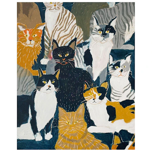 Cats #013:タムロアヤノ | OIL - 現代アート・絵画の販売・通販 Cats #013:タムロアヤノ | OIL - 現代アート・絵画の販売・通販