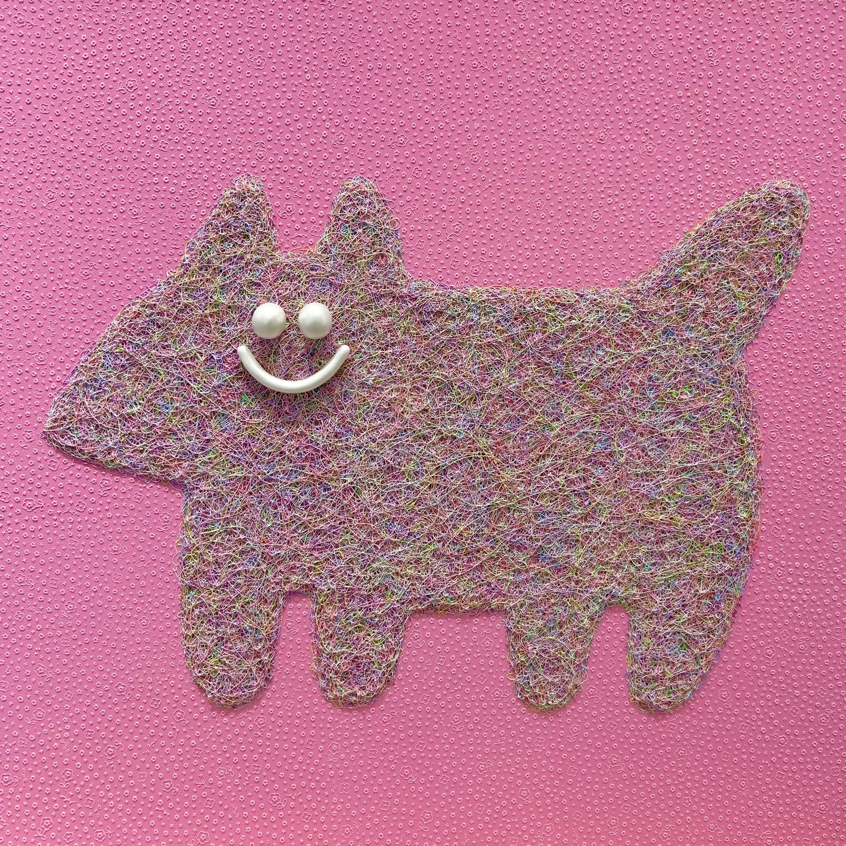 Mixed Emotions /Dogs / Pink and Whitey purpre colors